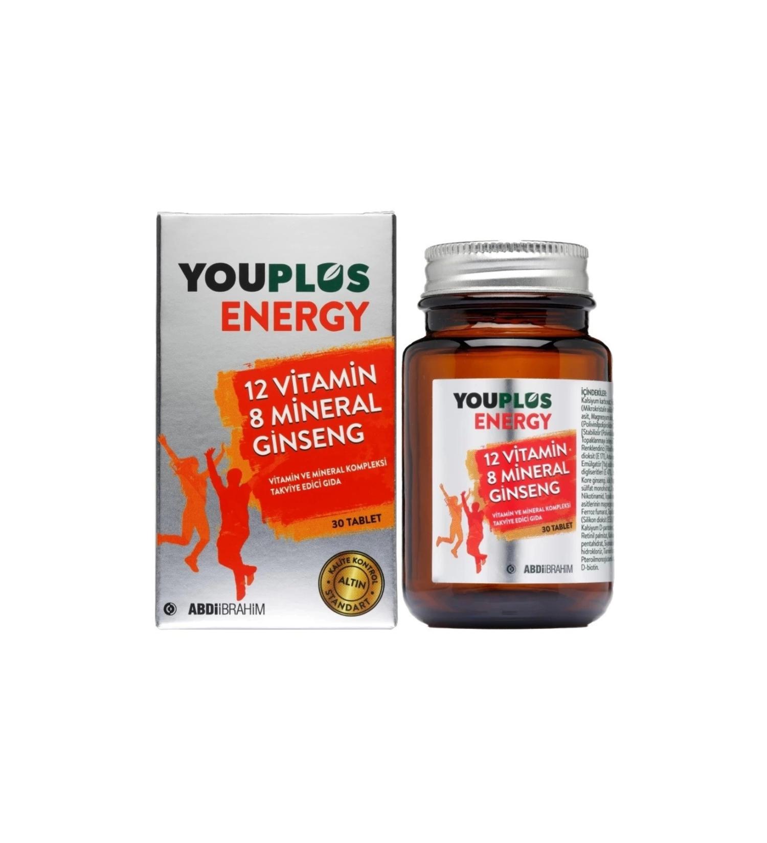 Youplus Energy Vitamin and Mineral Complex 30 Tablets - Buy Online on GoSupps.com