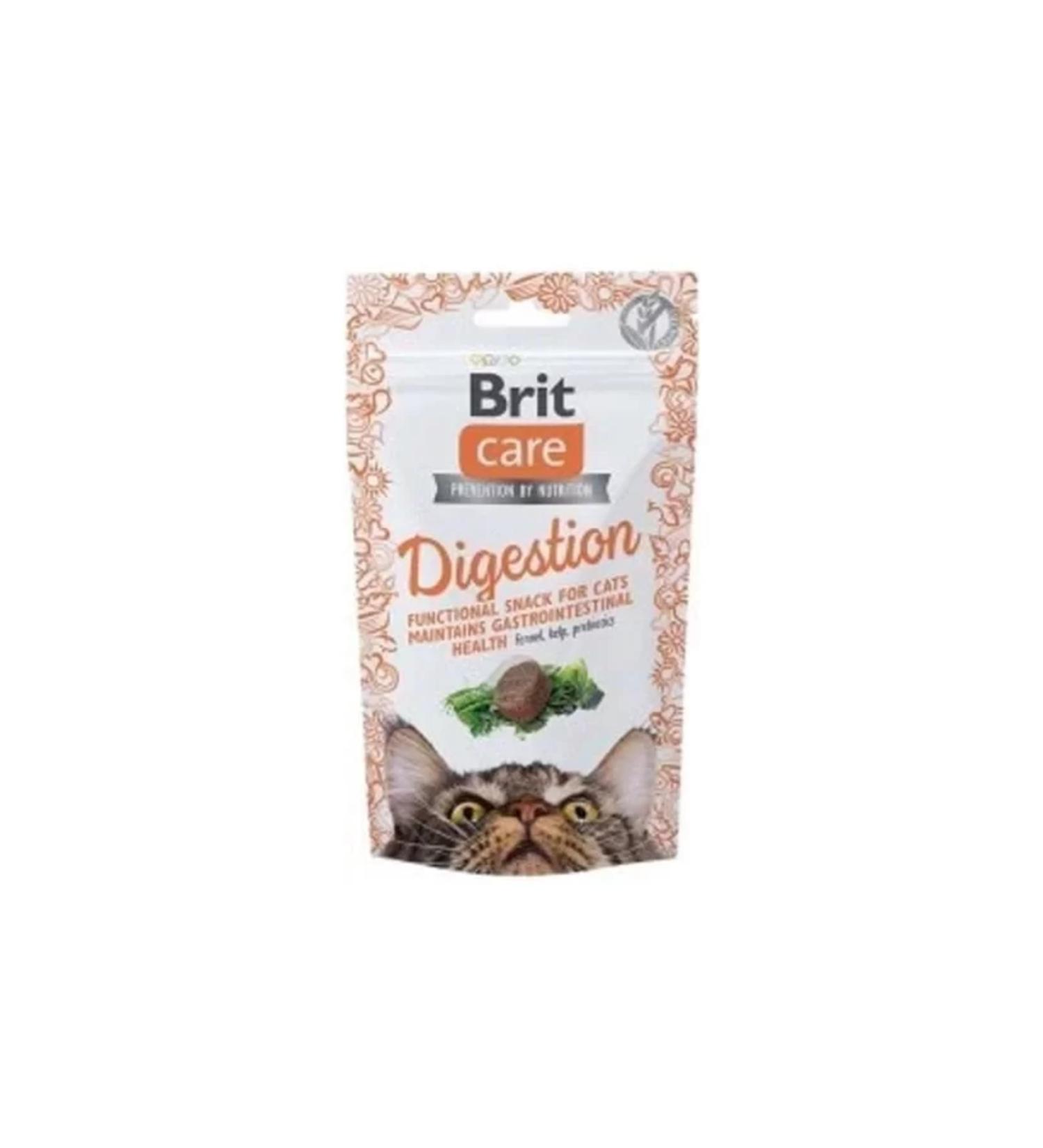 Brit Care Snack Digestion Digestive System Regulator Cat Reward Food 50 gr