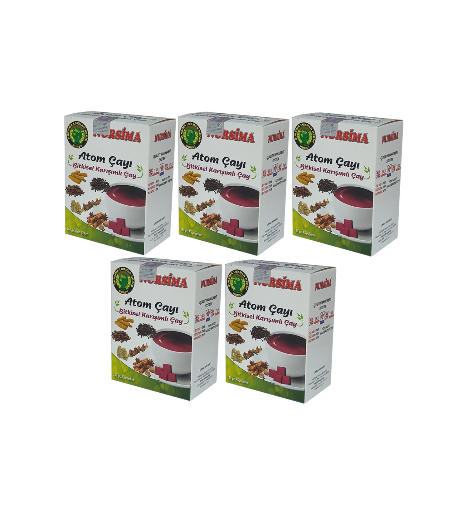Nursima Atom Tea Herbal Mixed Tea 150 gr 5 Boxes