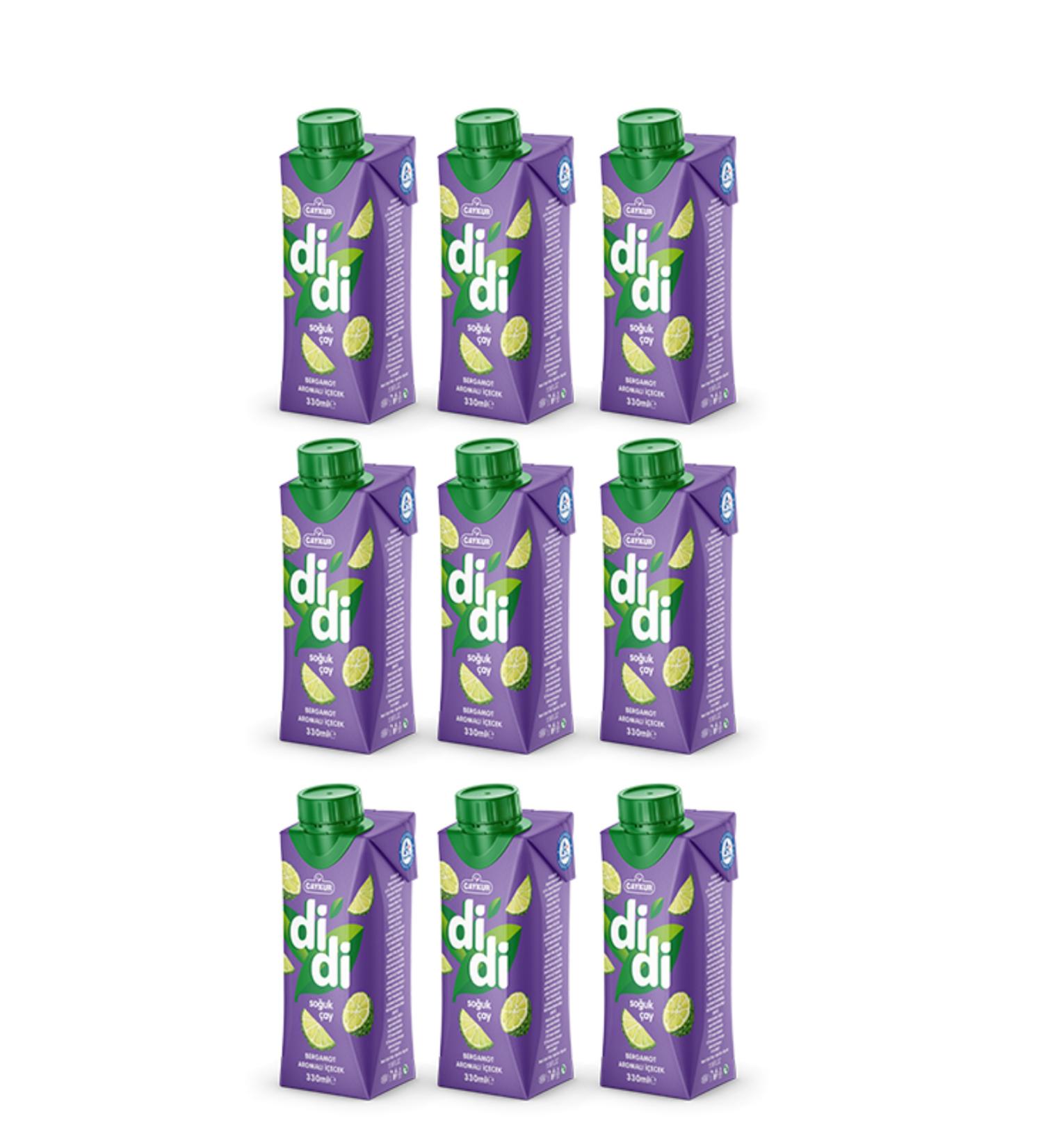 aykur Didi Bergamot Flavored Iced Tea 330 Ml Peach x 9 Pieces