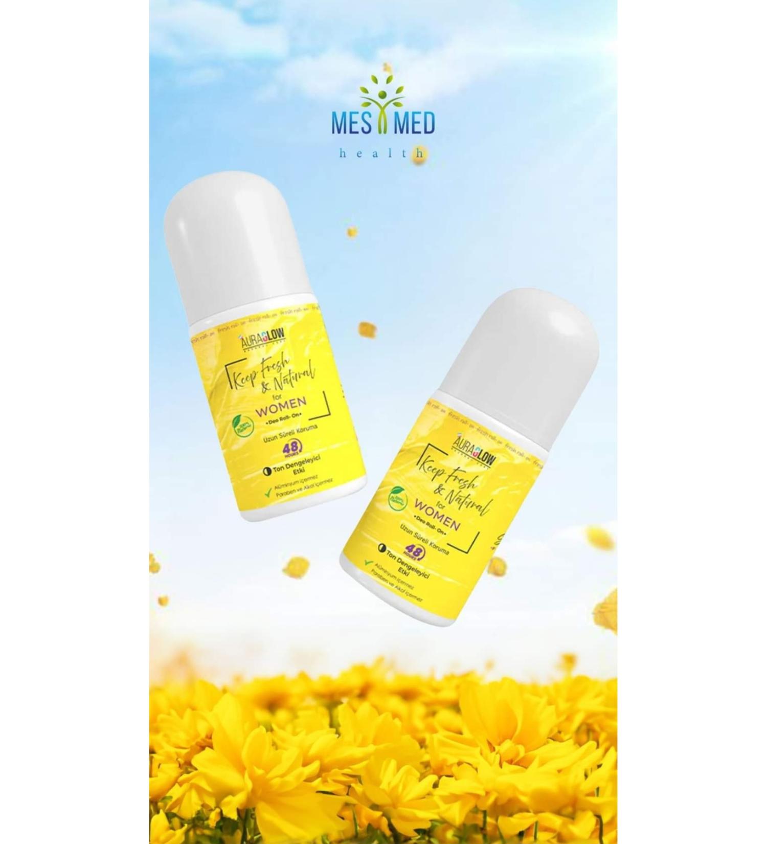 AURA GLOW Deo-Roll Women Tone Balancing and Long-Term Freshness & Effective Protection 50 ml