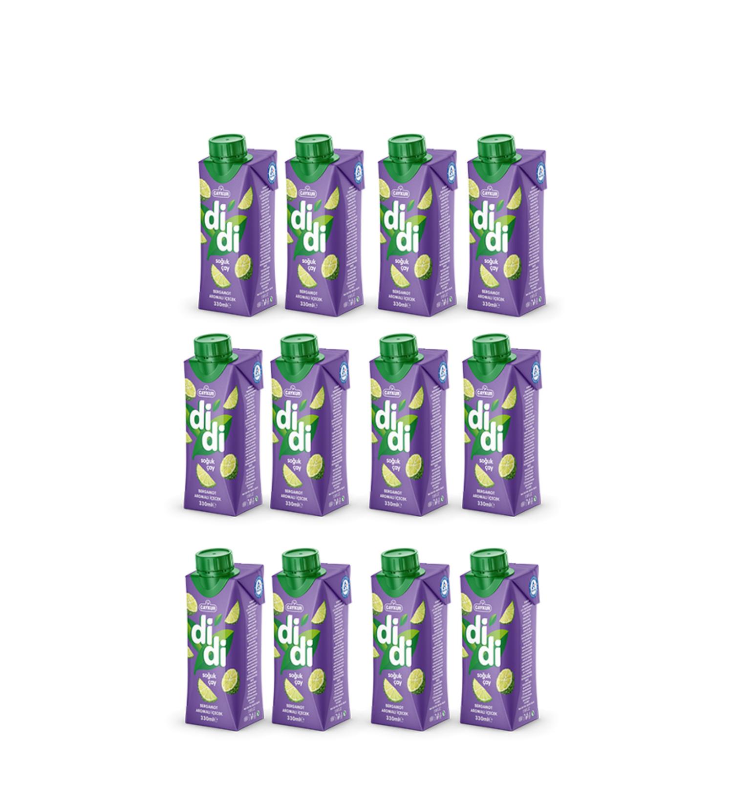 aykur Didi Bergamot Flavored Iced Tea 330 Ml Peach x 12 Pieces