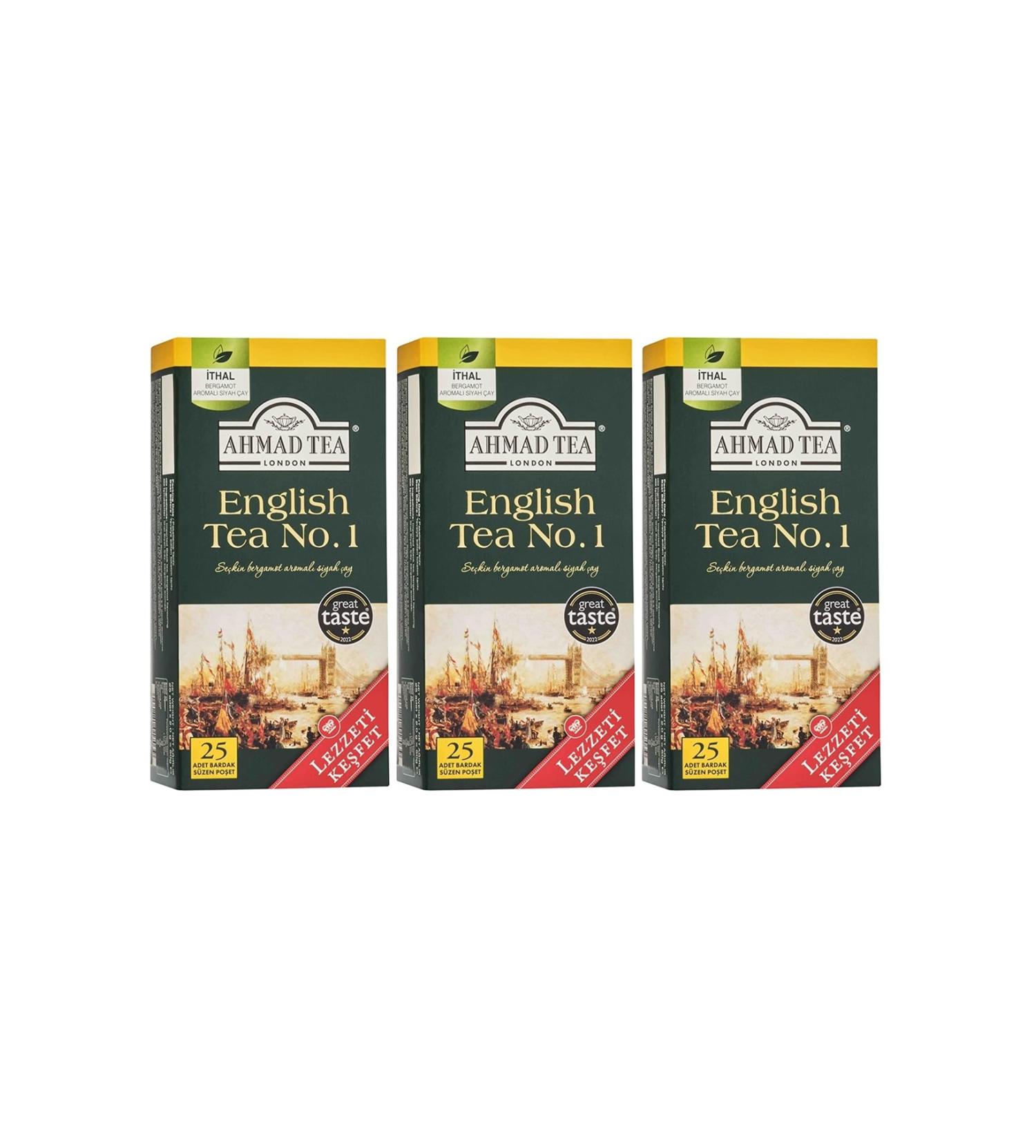 ahmad tea london Bergamot Flavored No.1 Cup Tea Bag 25 Pieces 50 G x 3 Pieces