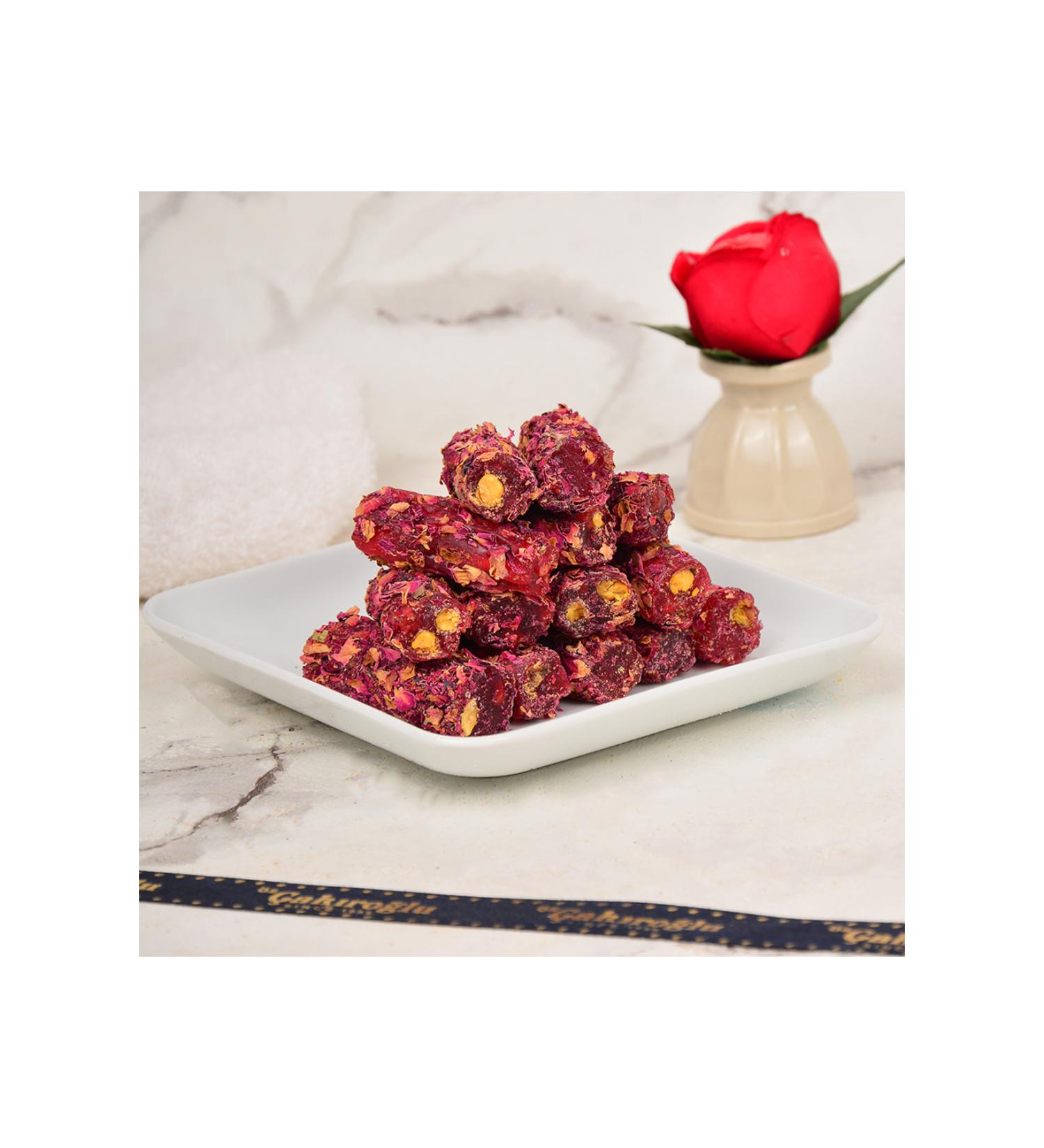 z ak ro lu Rose Petals Pistachio Wick Turkish Delight 1000 gr.