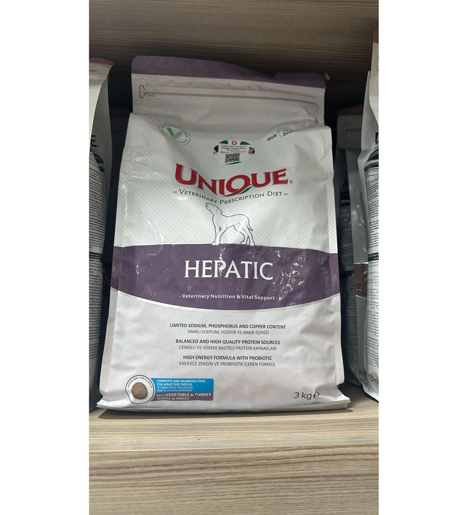 Unique Hepatic dog food 3 kg