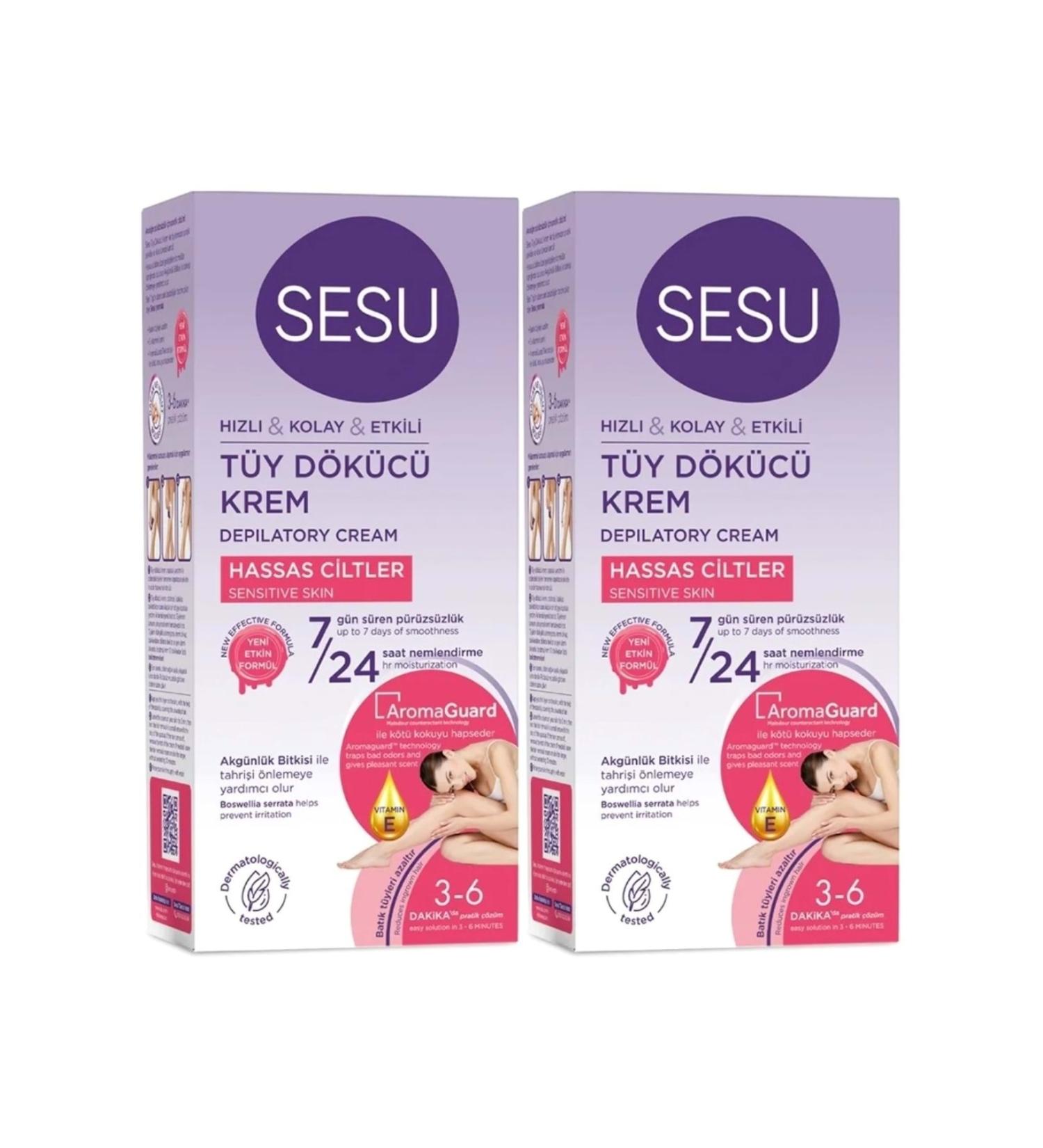 Sesu Hair Removal Cream 40ML Sensitive Skin/Sensitive (Set of 2)