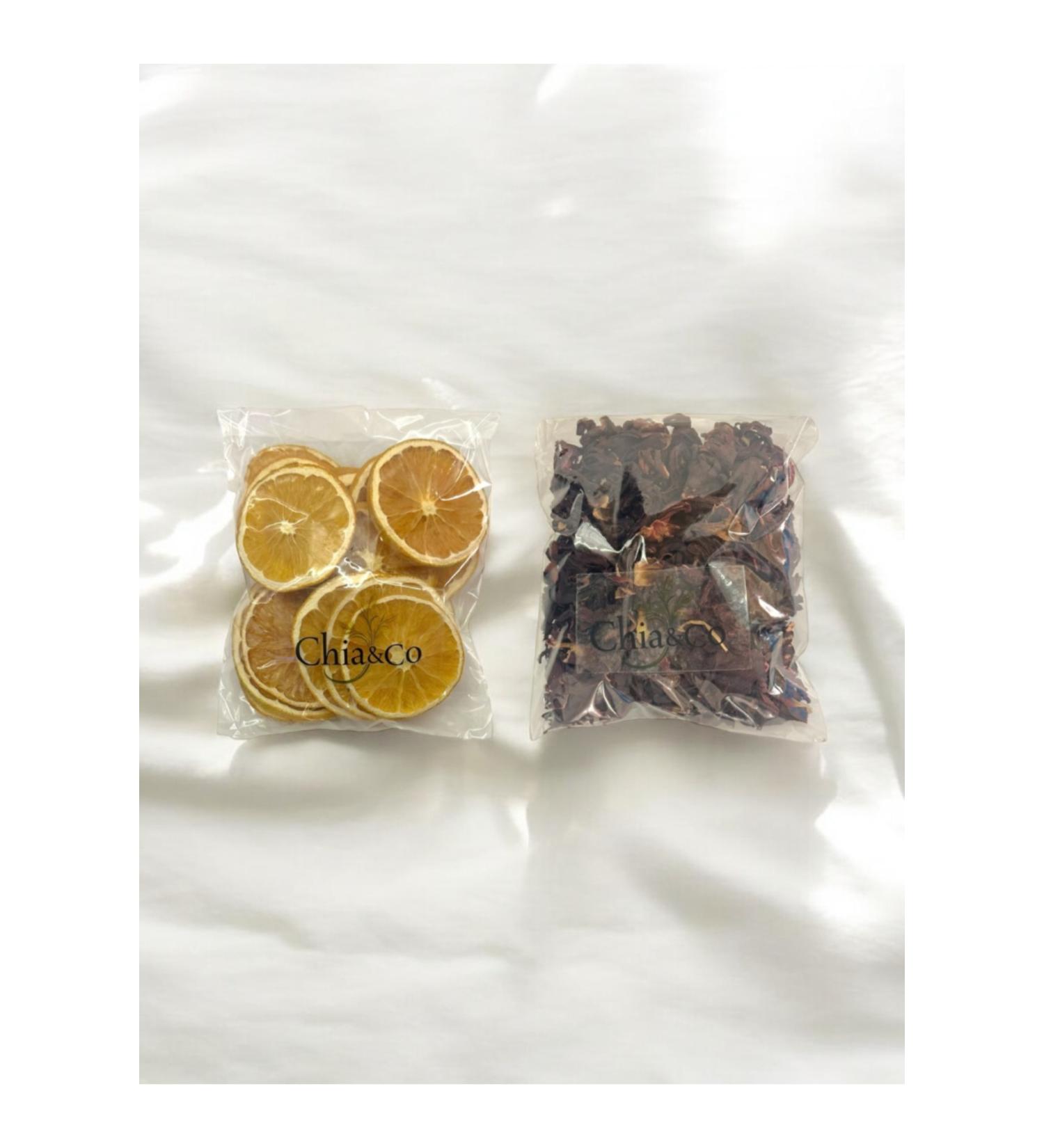 SOFT Hibiscus Tea (100 gr) & Dried Orange (100gr) 0 Organic and Real