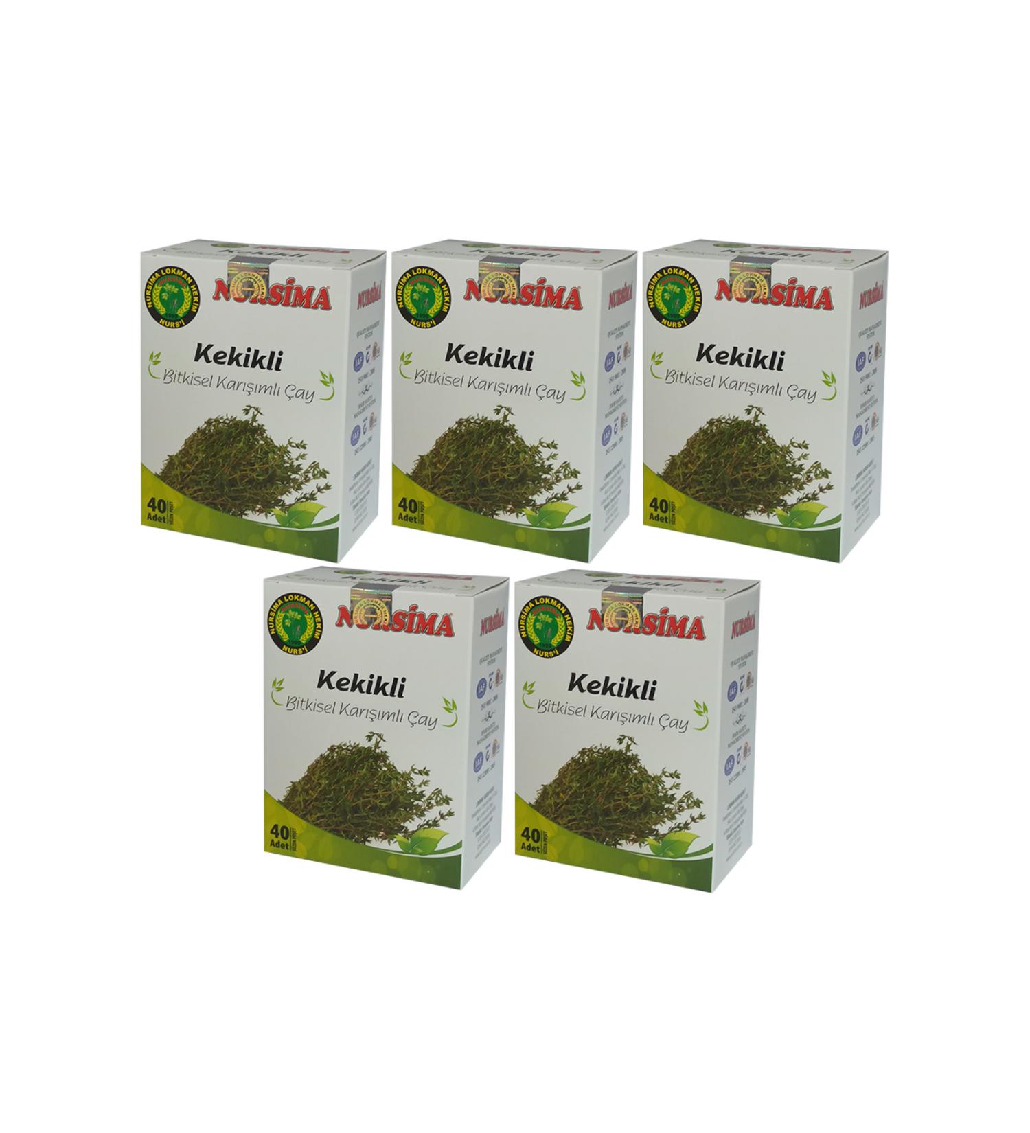 Nursima Thyme Herbal Mixed Tea 40's Filter Bags 5 Boxes