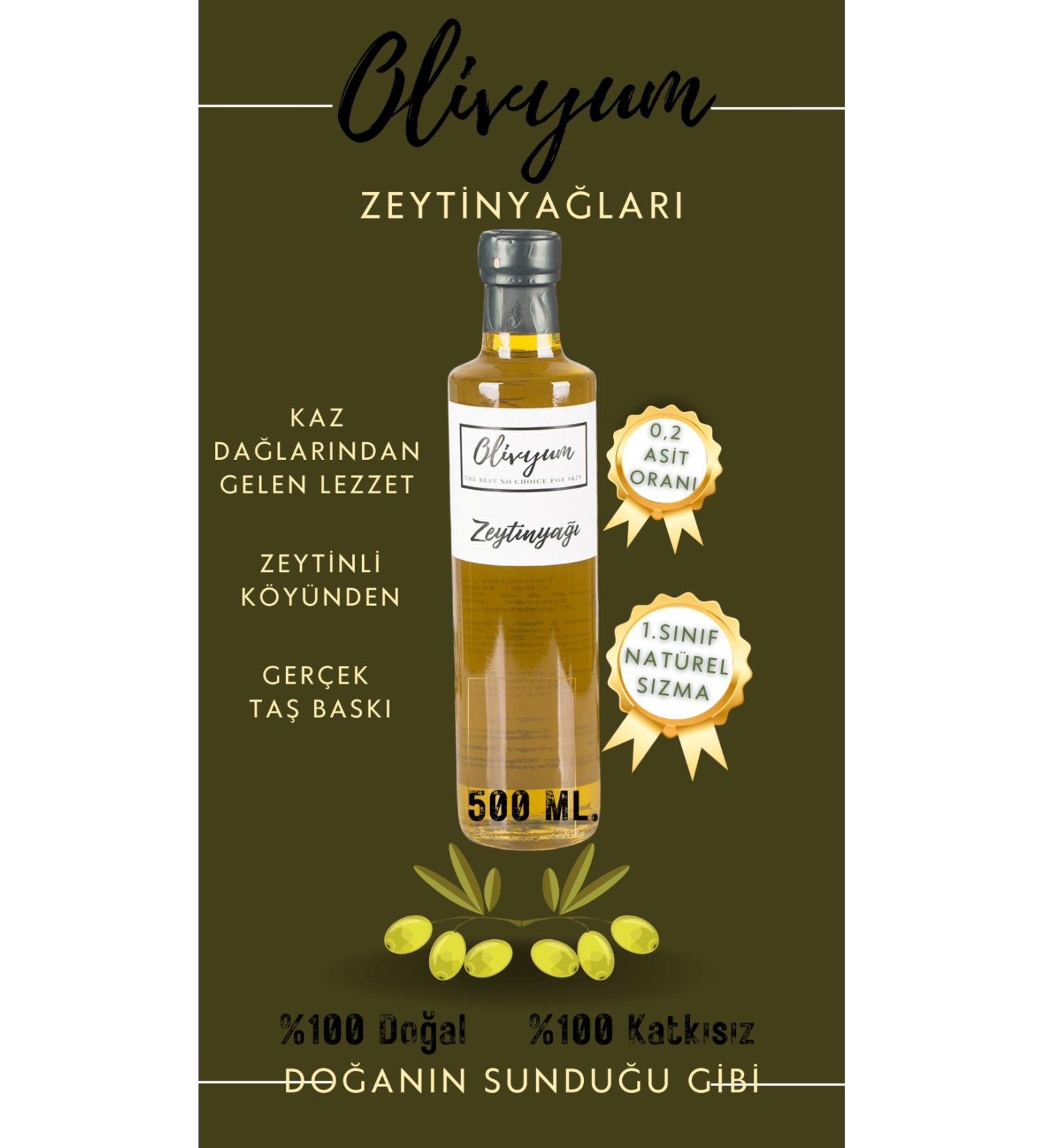 olivyum Green Olive and Olive Oil 500 ML. Glass Bottle Great duo