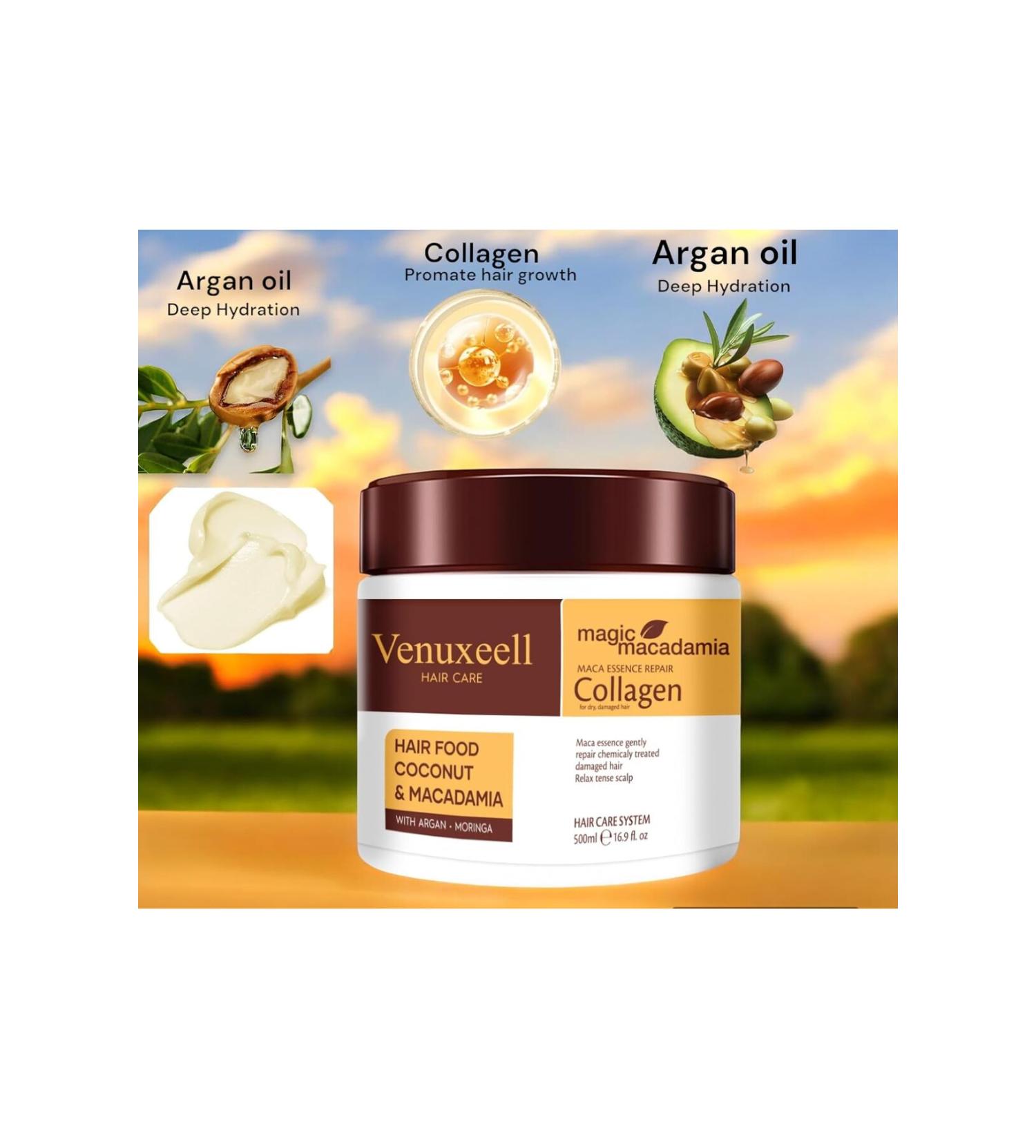 Venuxeell Hair Repair Arganoil Keratin Collagen Repair Hair Mask Hair Care Masks Set of 6 - Buy Online on GoSupps.com