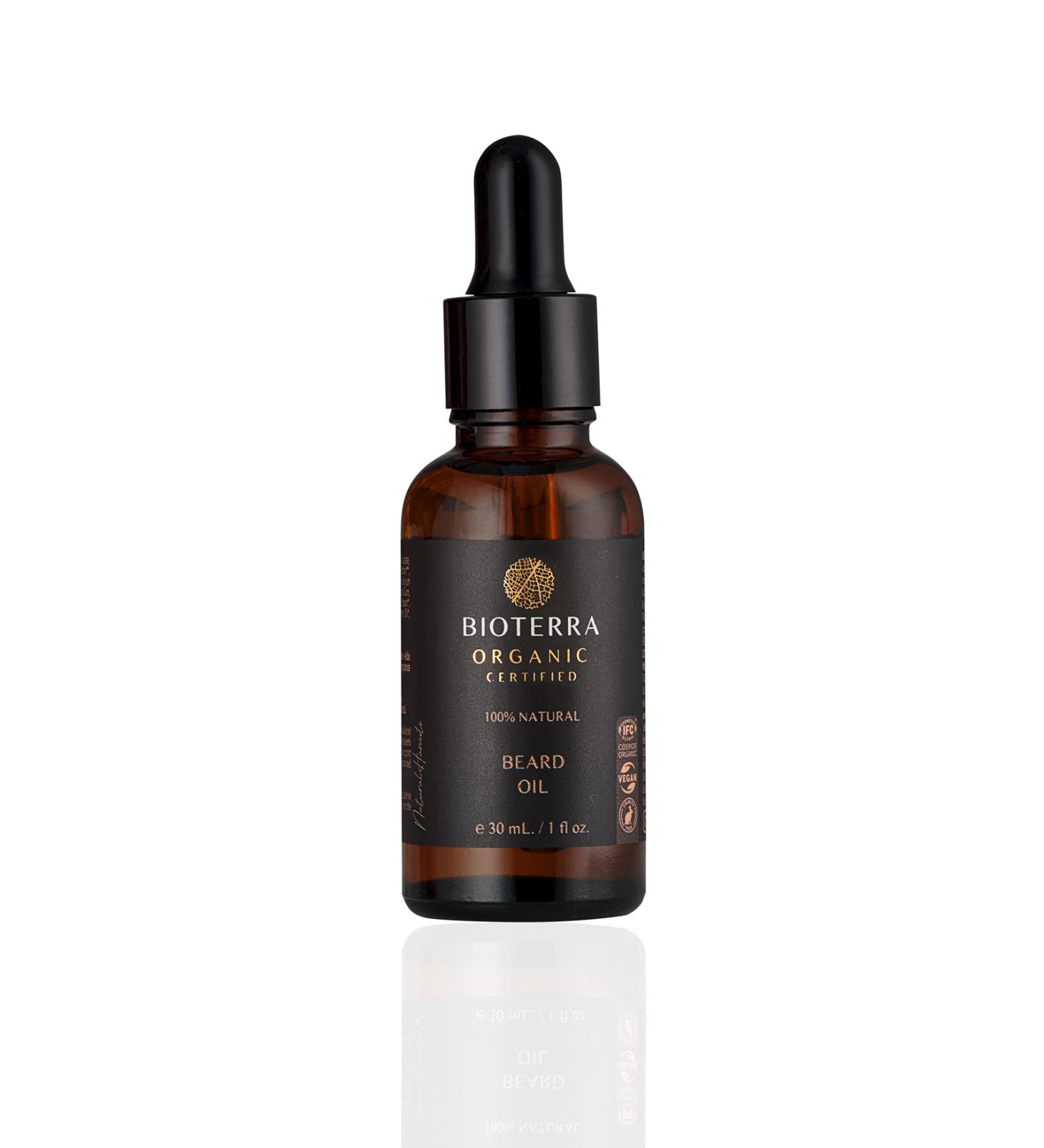 Bioterra Organic Beard Care Oil 30 ml - Beard Strengthening and Skin Tissue Nourishing Effect - Buy Online on GoSupps.com