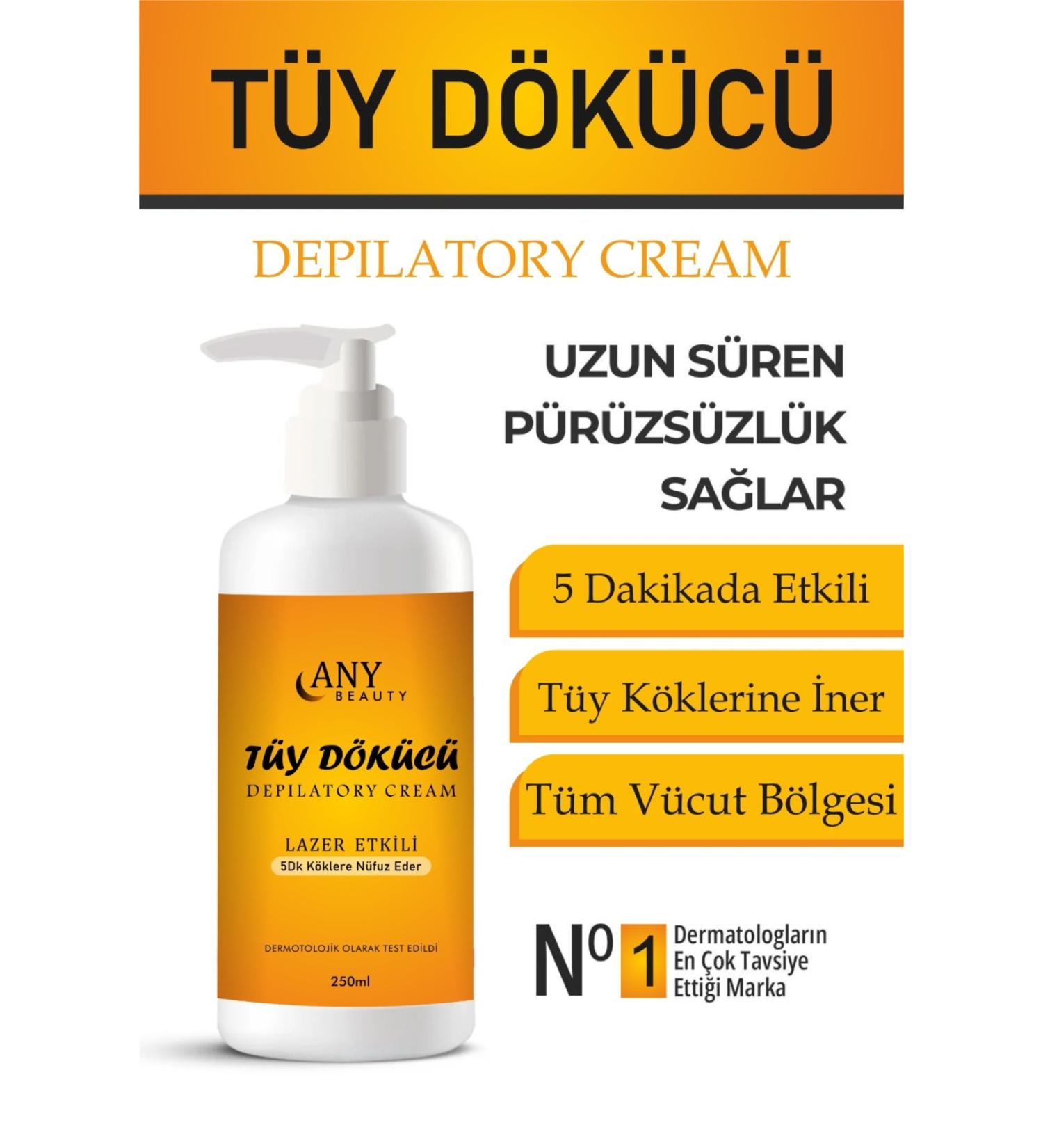 ayn beauty Laser Effective Hair Removal and Hair Reducing Epilation Cream for All Skin Types 250 ml - Buy Online on GoSupps.com