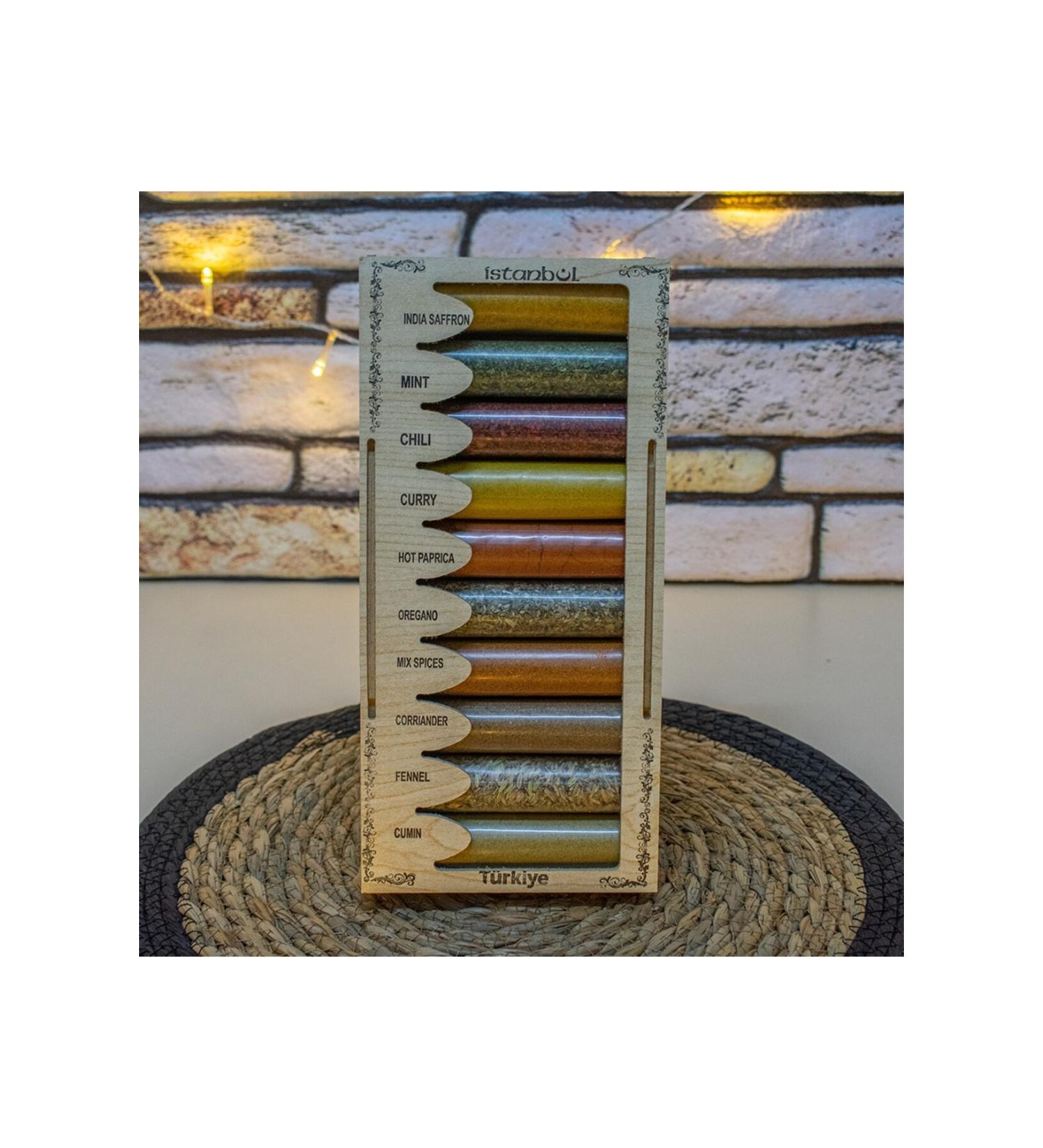 Carlito 10 Types Wooden Spice Set