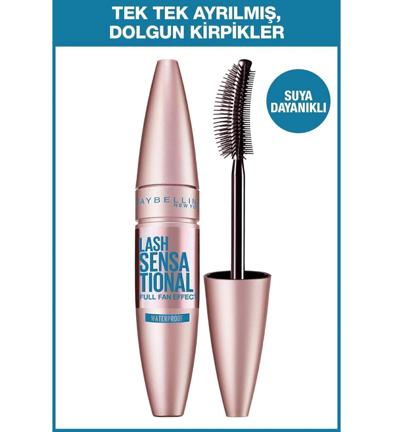 Maybelline New York Lash Sensational Waterproof Black Mascara with Fan Effect - Buy Online on GoSupps.com