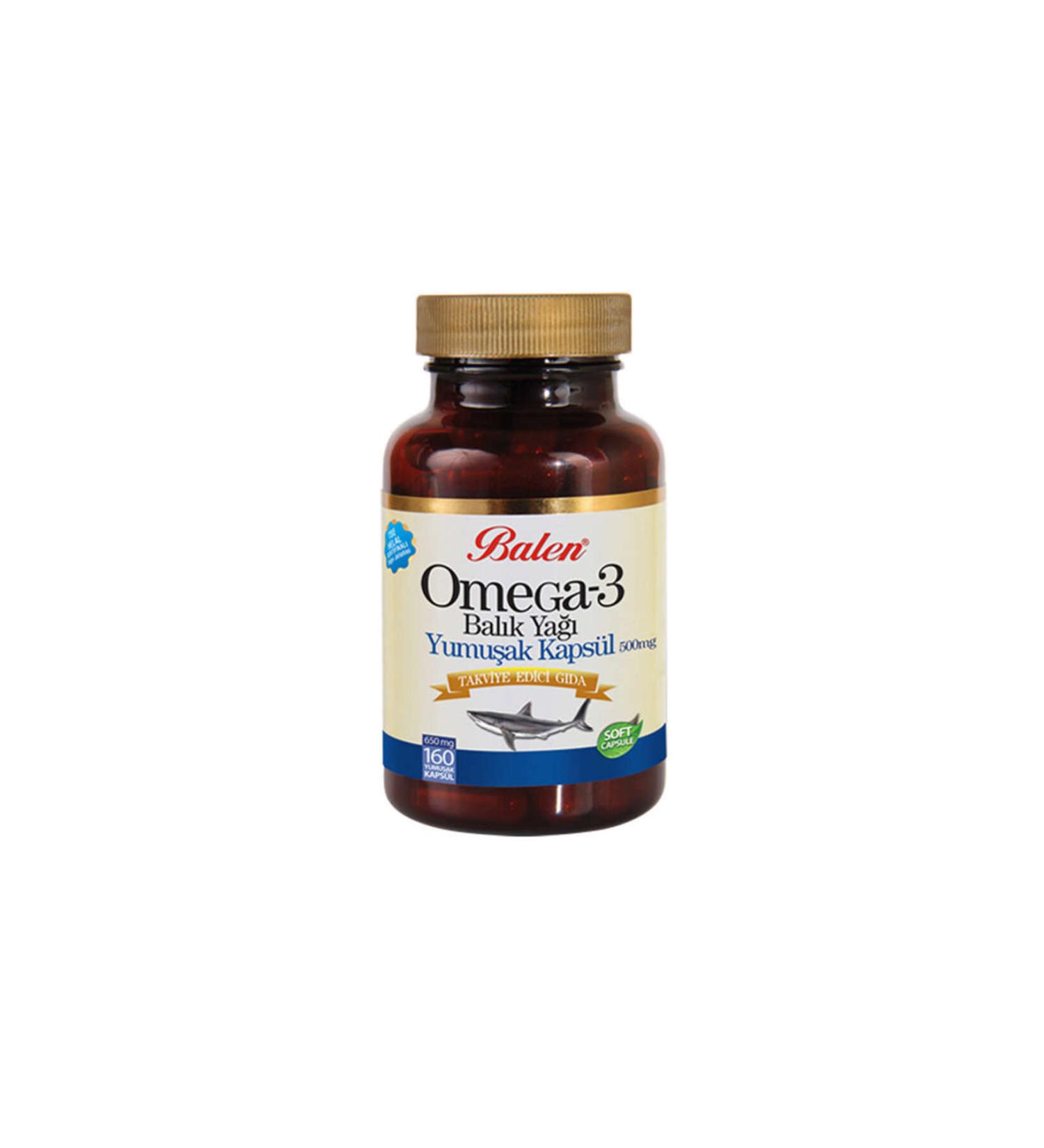 Balen Omega 3 Fish Oil Softgel 650 mg* 160 | Heart Brain and Eye Containing Omega 3 570008