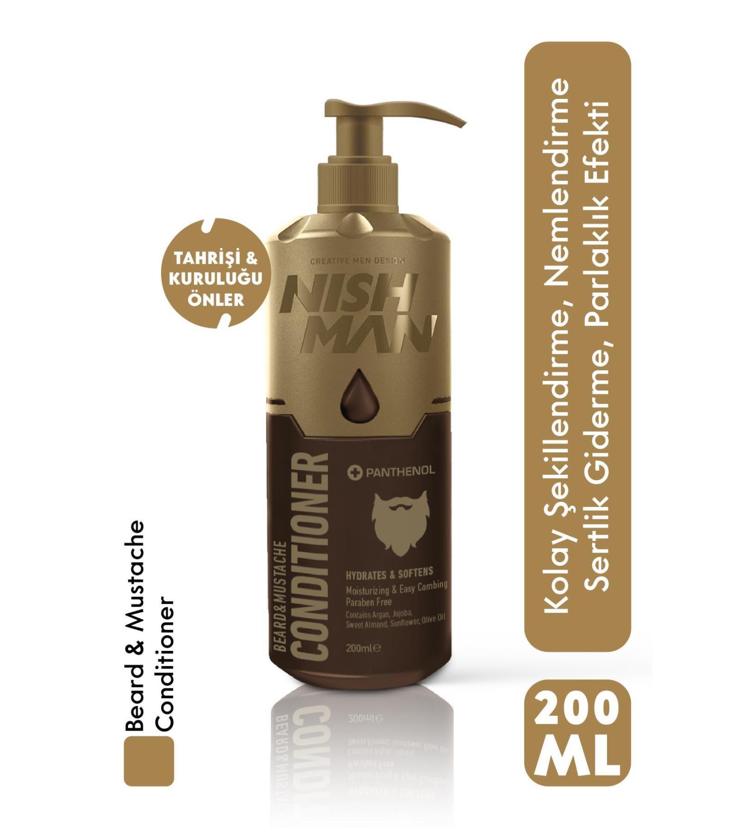 NISHMAN Beard and Moustache Care Cream 200 ml - Buy Online on GoSupps.com