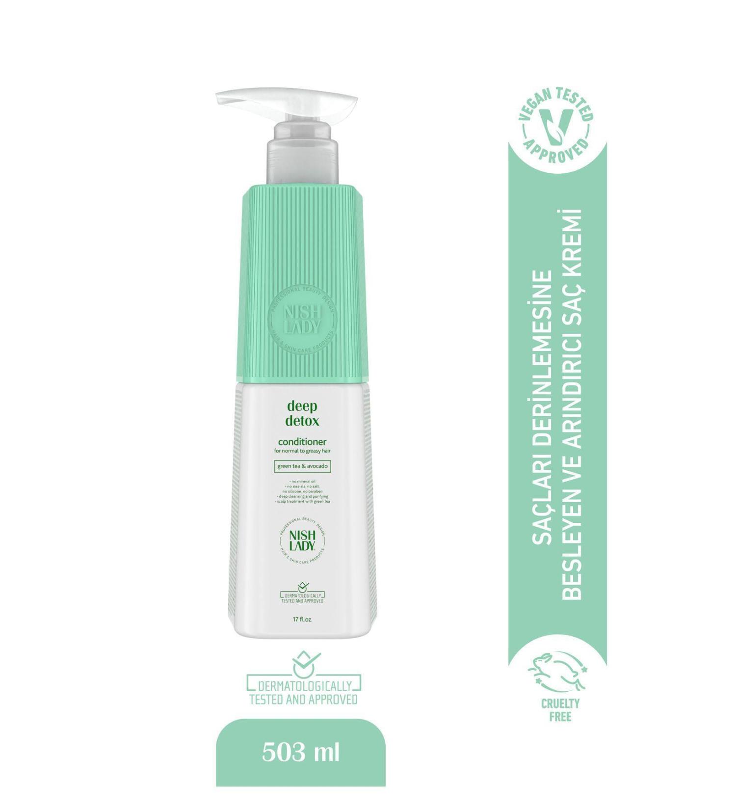 Nishlady Deep Detox Conditioner for Oily Hair - Purifying Shine Oil Balancing Hair Care Cream - Buy Online on GoSupps.com