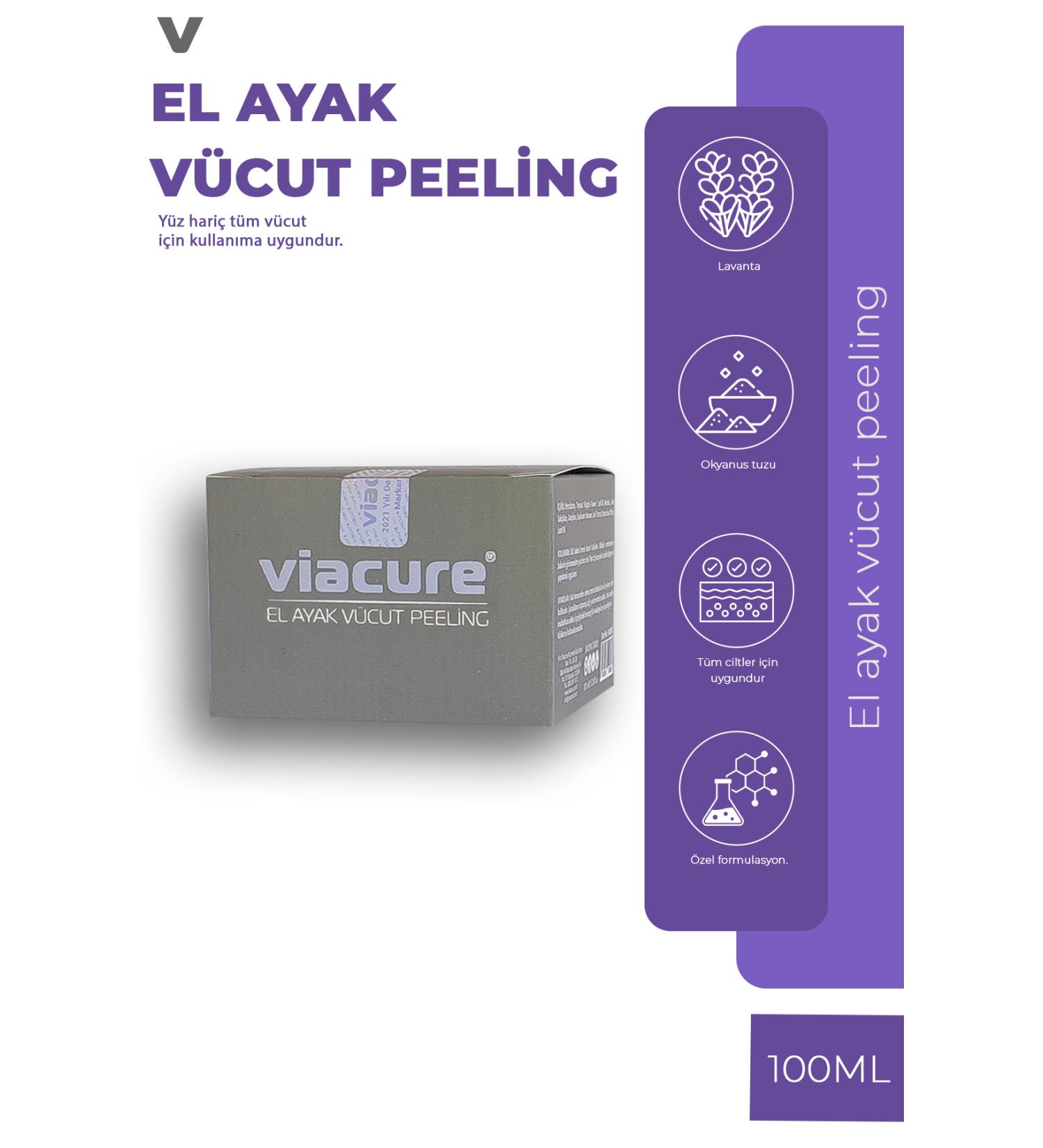 Viacure Hand Foot Body Peeling 100ml-Skin Care - Buy Online on GoSupps.com