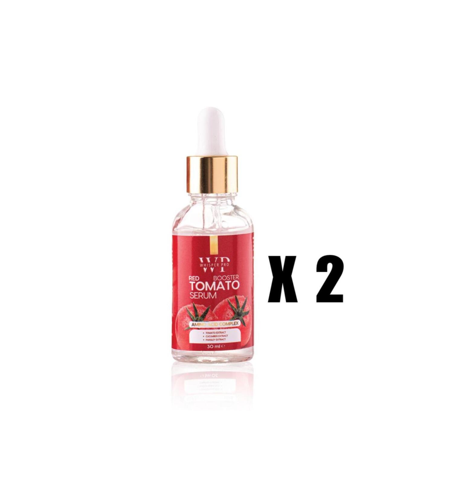 whisperpro 2 Pieces Red Booster Tomato Serum 30 ml - Brightening Antioxidant Tomato Serum with Lycopene