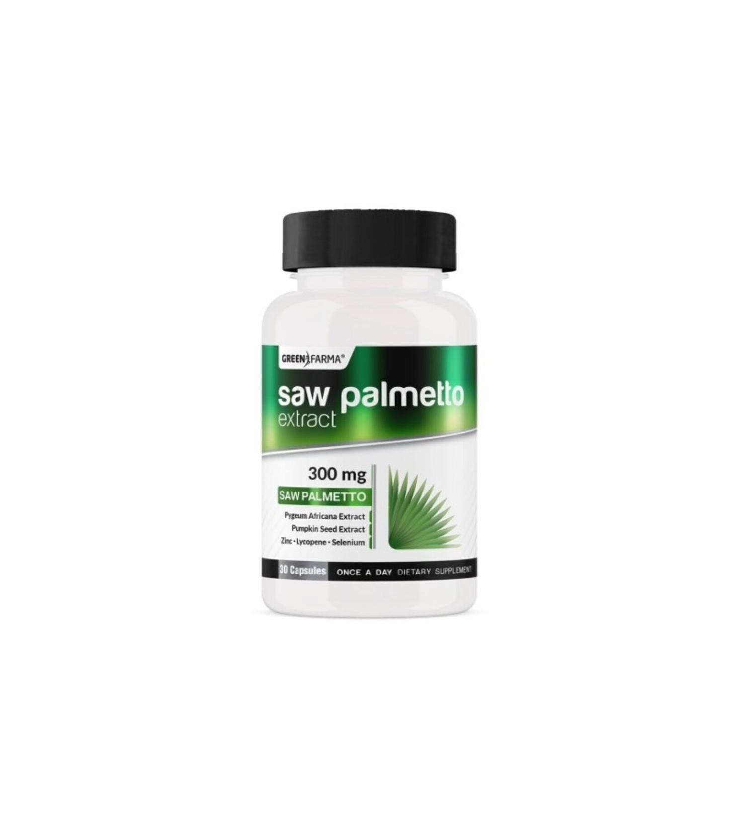 GreenFarma Green Farma Saw Palmetto 30 Capsules (DWARF PALM EXTRACT) - Buy Online on GoSupps.com