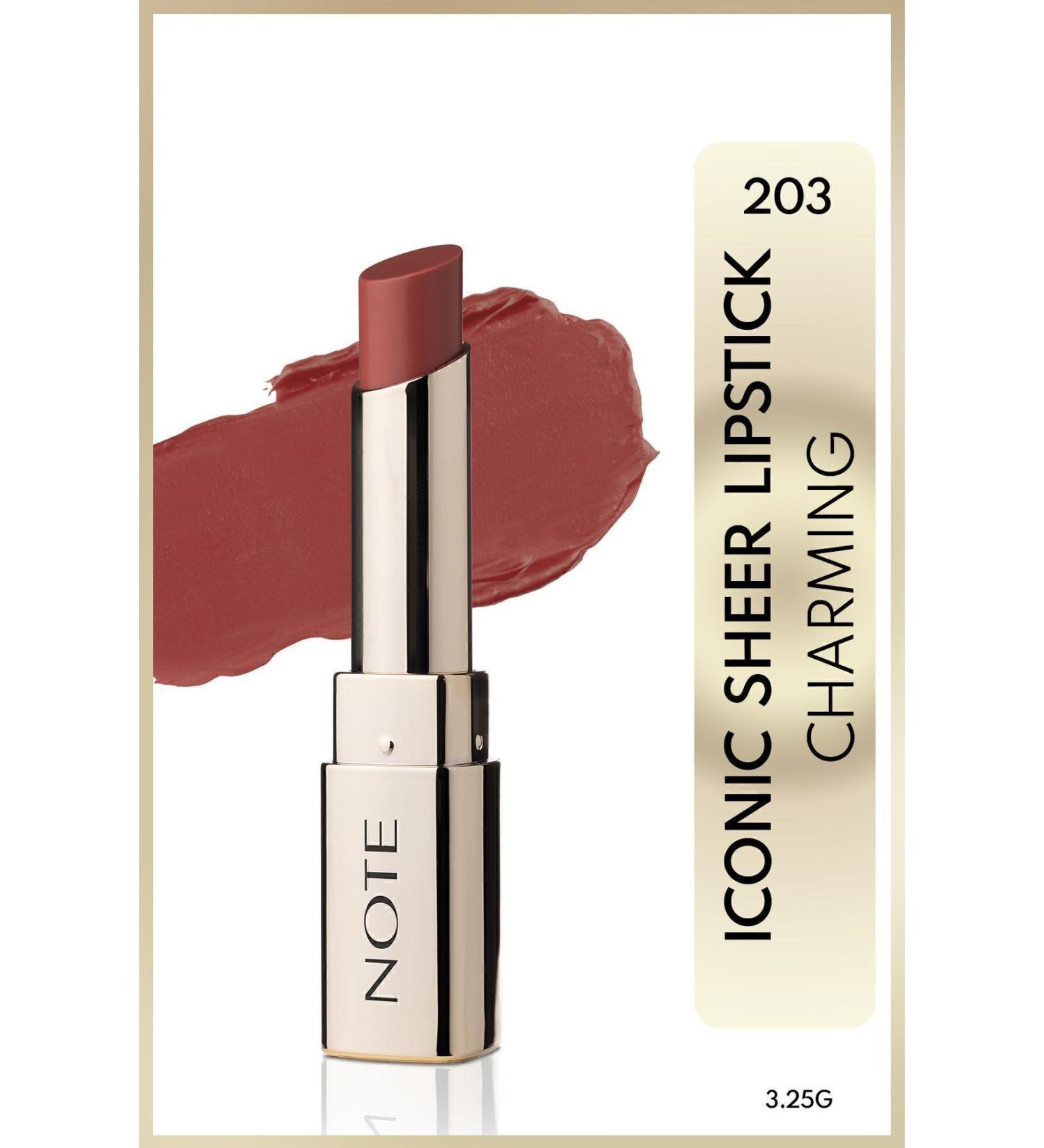 Note Cosmetics Natural Colors Transparent Moisture Finish Lipstick - 203 Charming - Nude Passi.5169