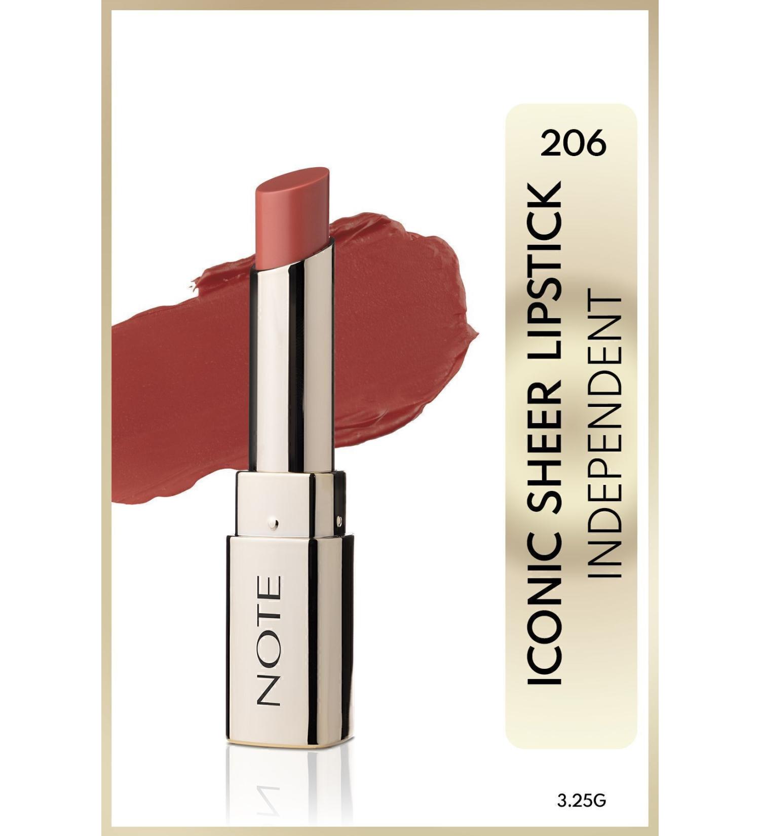 Note Cosmetics Moisturizing Lipstick with Light and Soft Structure - 206 Independent - Nude Passi.5180