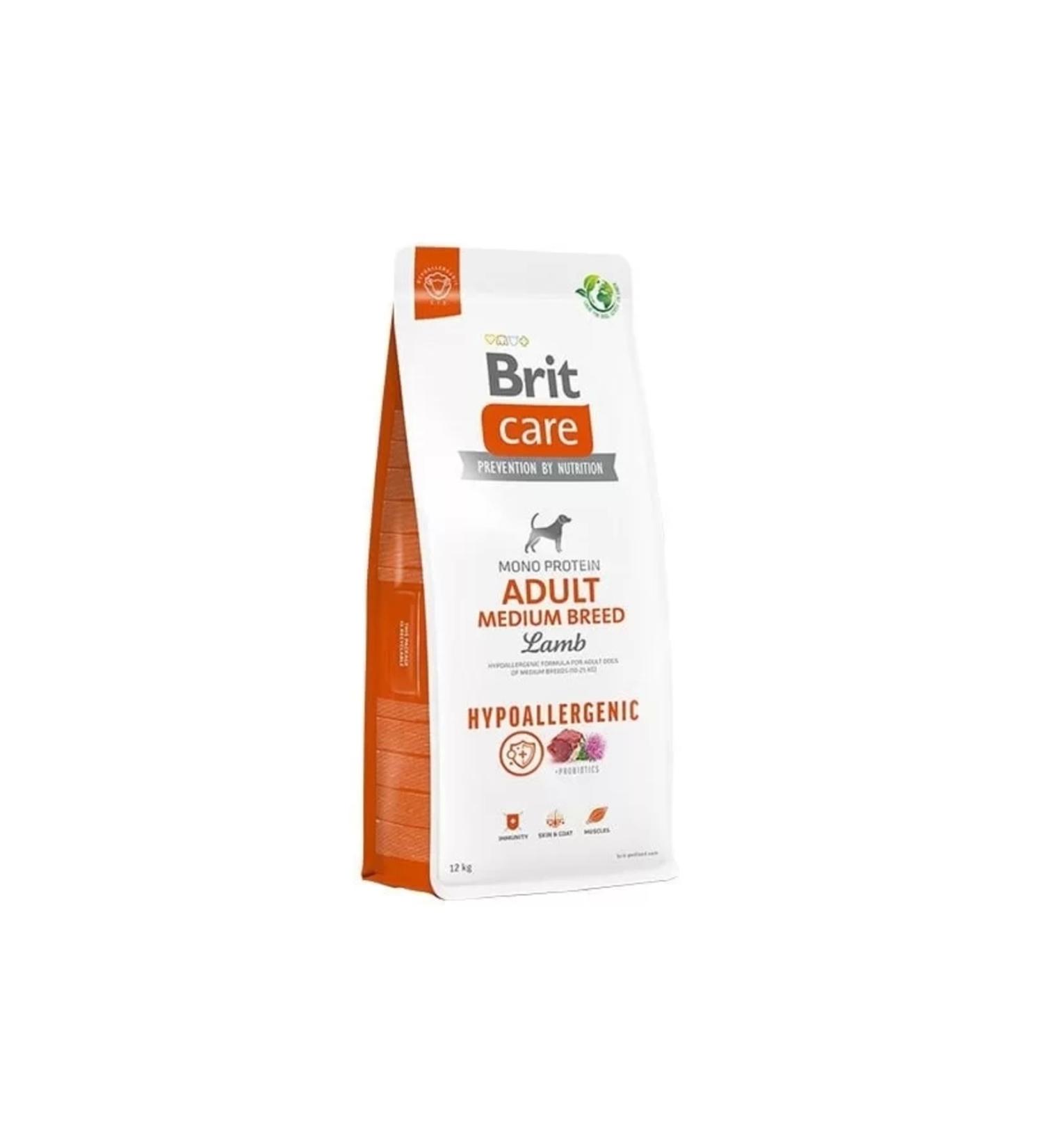 Brit Care Hypo-allergenic Lamb Meat Medium Breed Adult Dog Food 12 Kg