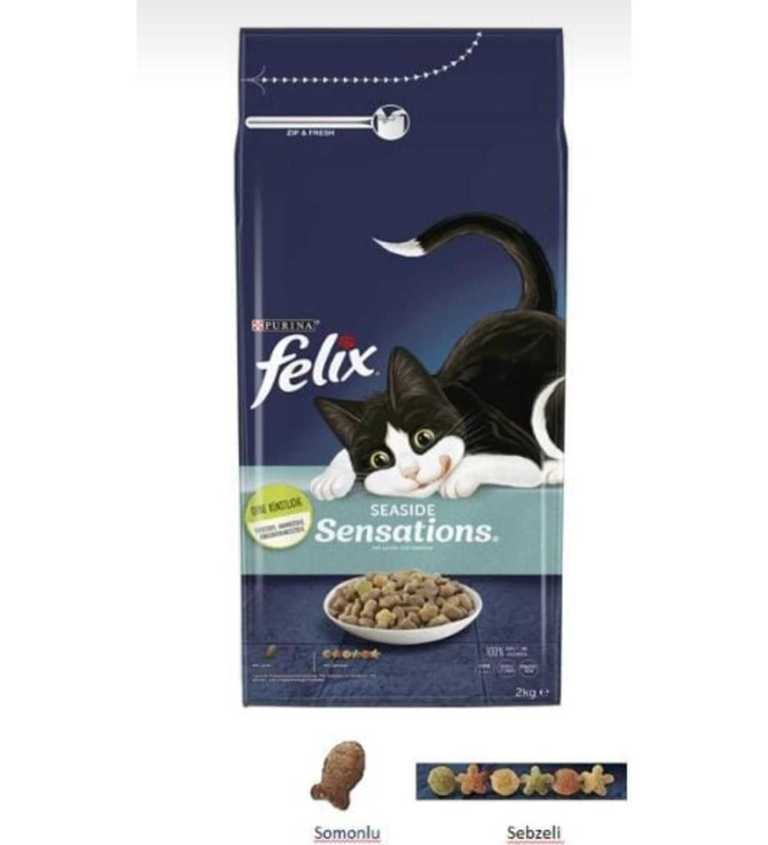 teknotrust Felix Sensations Salmon Vegetable Dry Cat Food 2kg