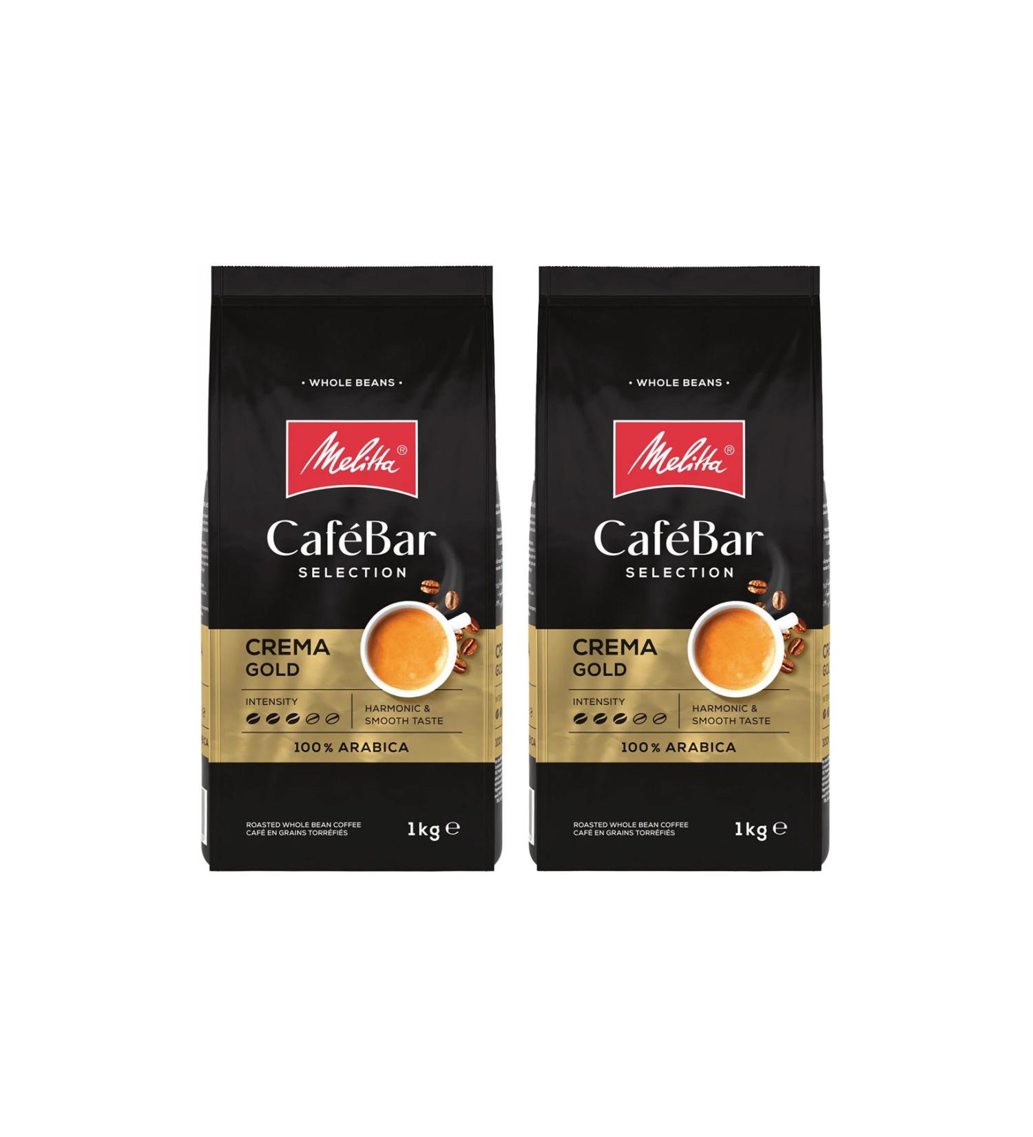 Melitta Cafebar Selection Crema Gold Bean Coffee 2x1000gr Set of 2 No.3 - Buy Online on GoSupps.com
