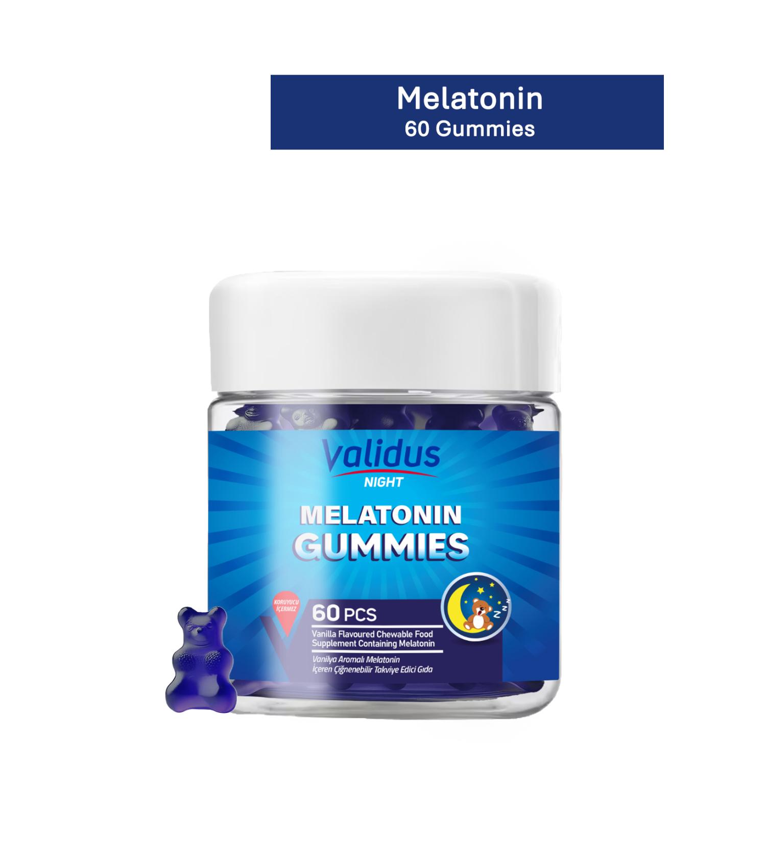 Validus Melatonin 60 Gummies (PECTIN)