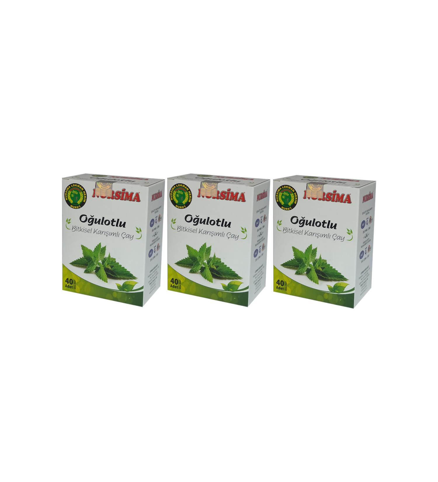 Nursima Lemon Balm Herbal Mixed Tea 40's Filter Bags 3 Boxes