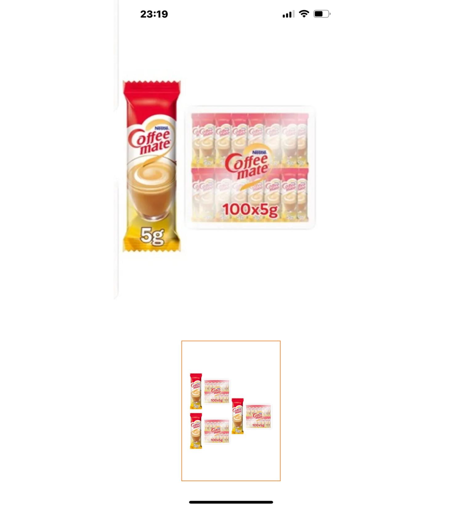 Nestle Coffee Mate 5gr x100 single use.