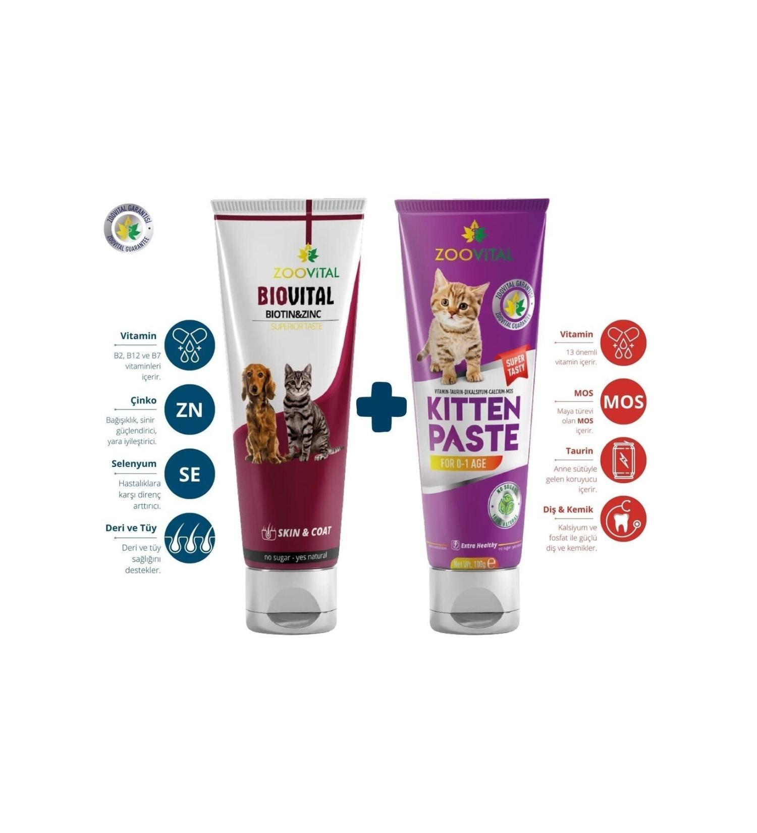 teknotrust Biovital Paste 100gr Cat Skin and Fur Health Kitten Paste Kitten Cat Paste Vitamin Depot 100gr