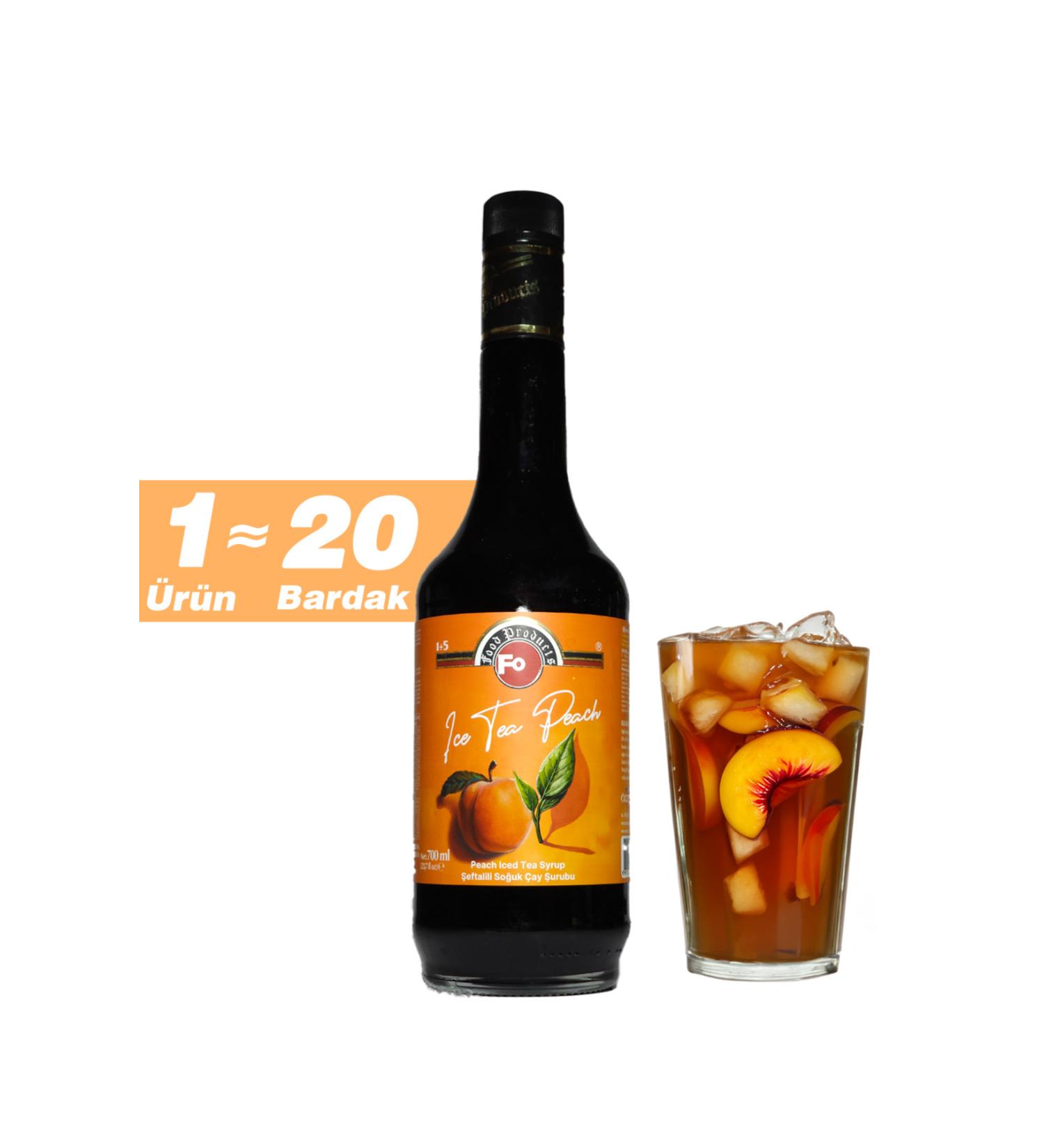 FO Peach Iced Tea Peach Flavored Iced Tea Syrup 700 ml