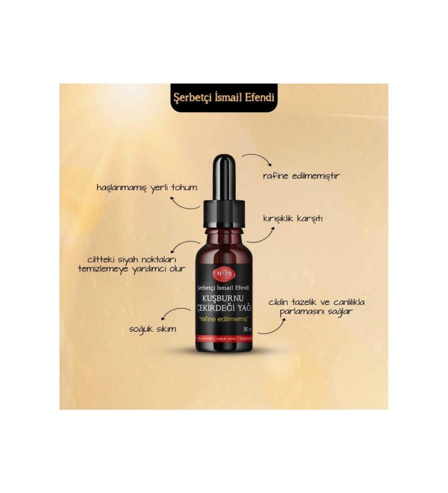 Sherbetci Ismail Efendi Unrefined Rosehip Seed Oil 30 Ml