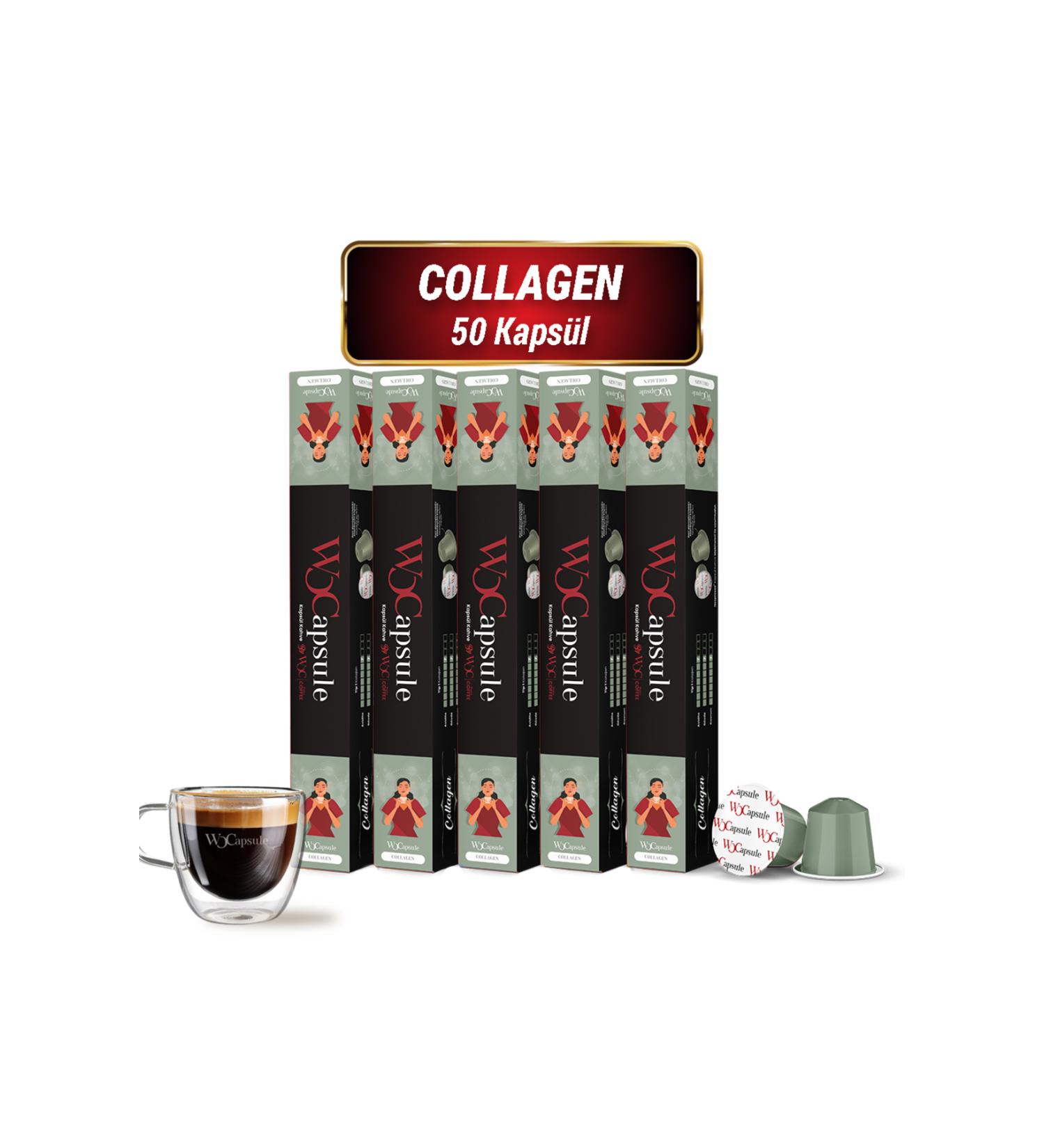 WOC COFFEE WOCapsule Collagen Nespresso Compatible Capsule Coffee 50 Pcs Advantage Pack