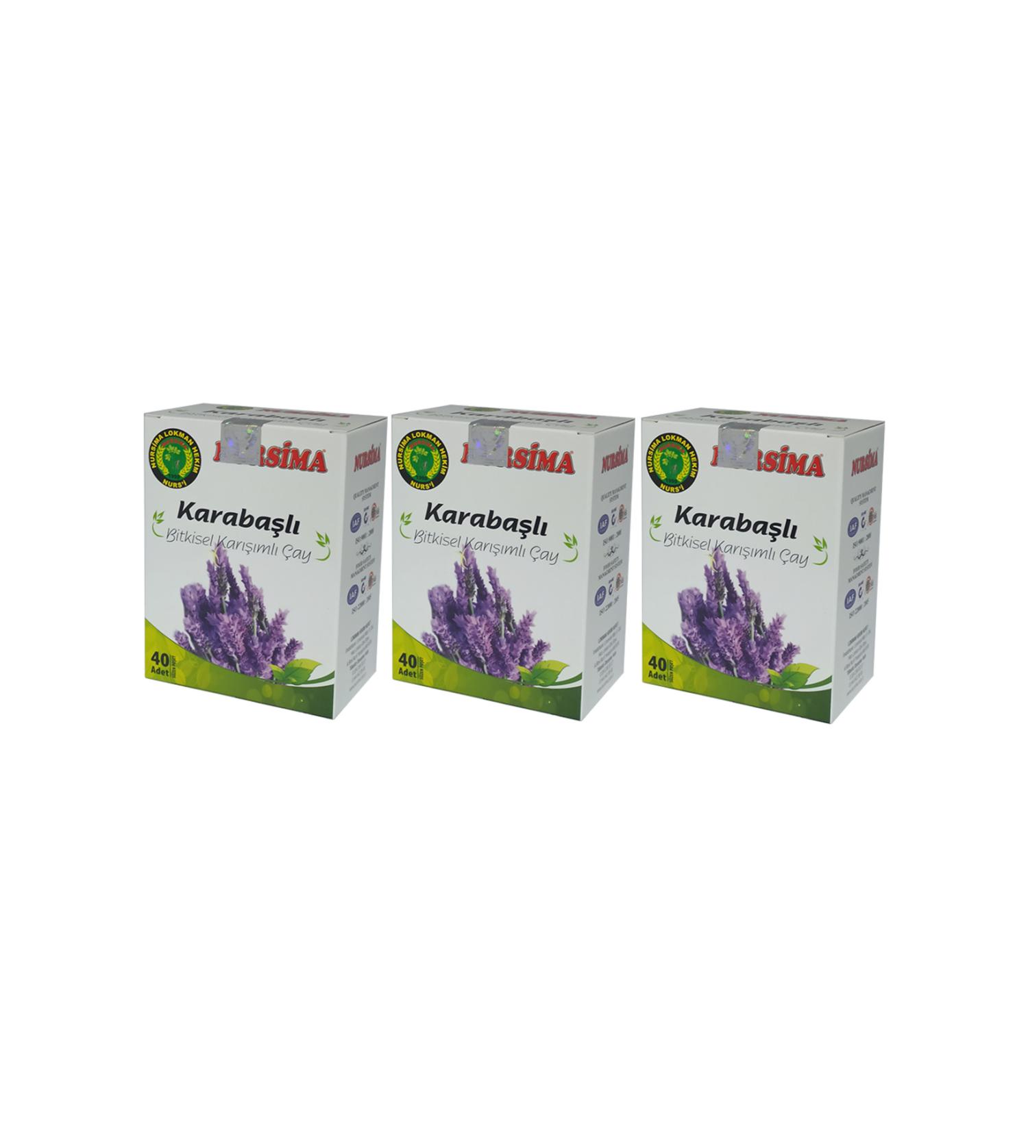 Nursima Black-headed Herbal Mixed Tea 40's Filter Bags 3 Boxes