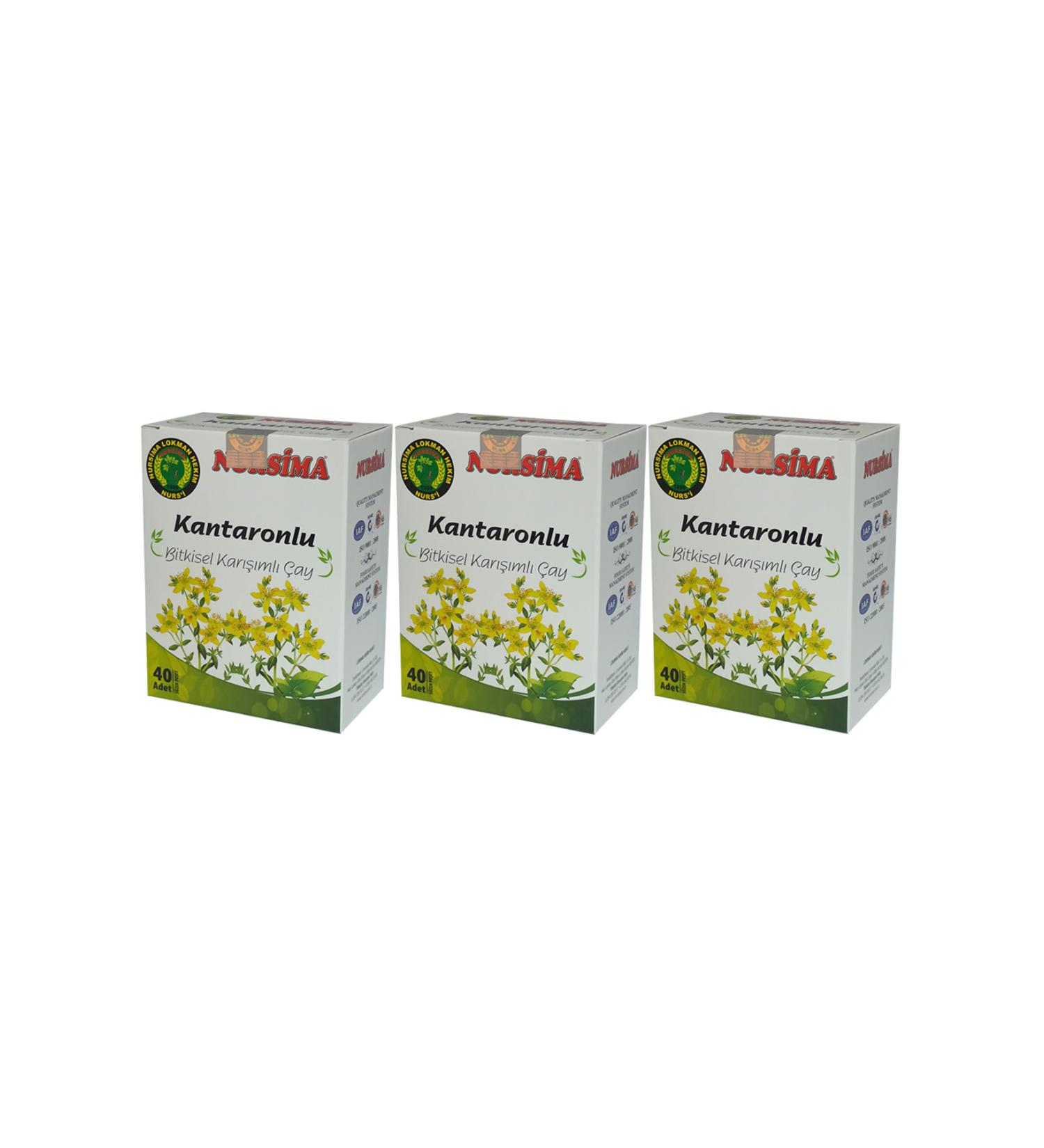Nursima St. John's Wort Herbal Mixed Tea 40's Filter Bags 3 Boxes