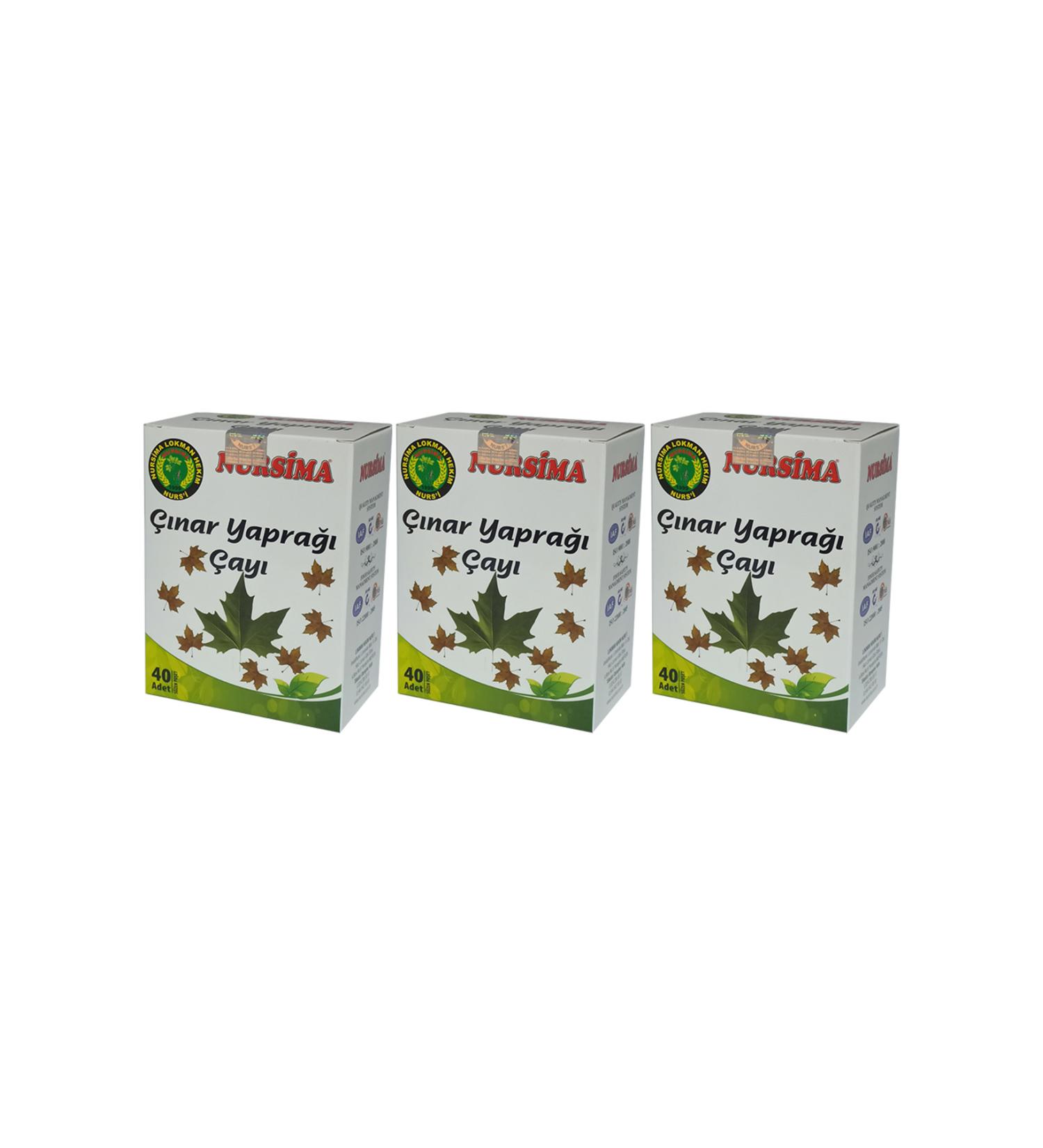 Nursima Plane Leaf Tea 40' Filtering Bags 3 Boxes