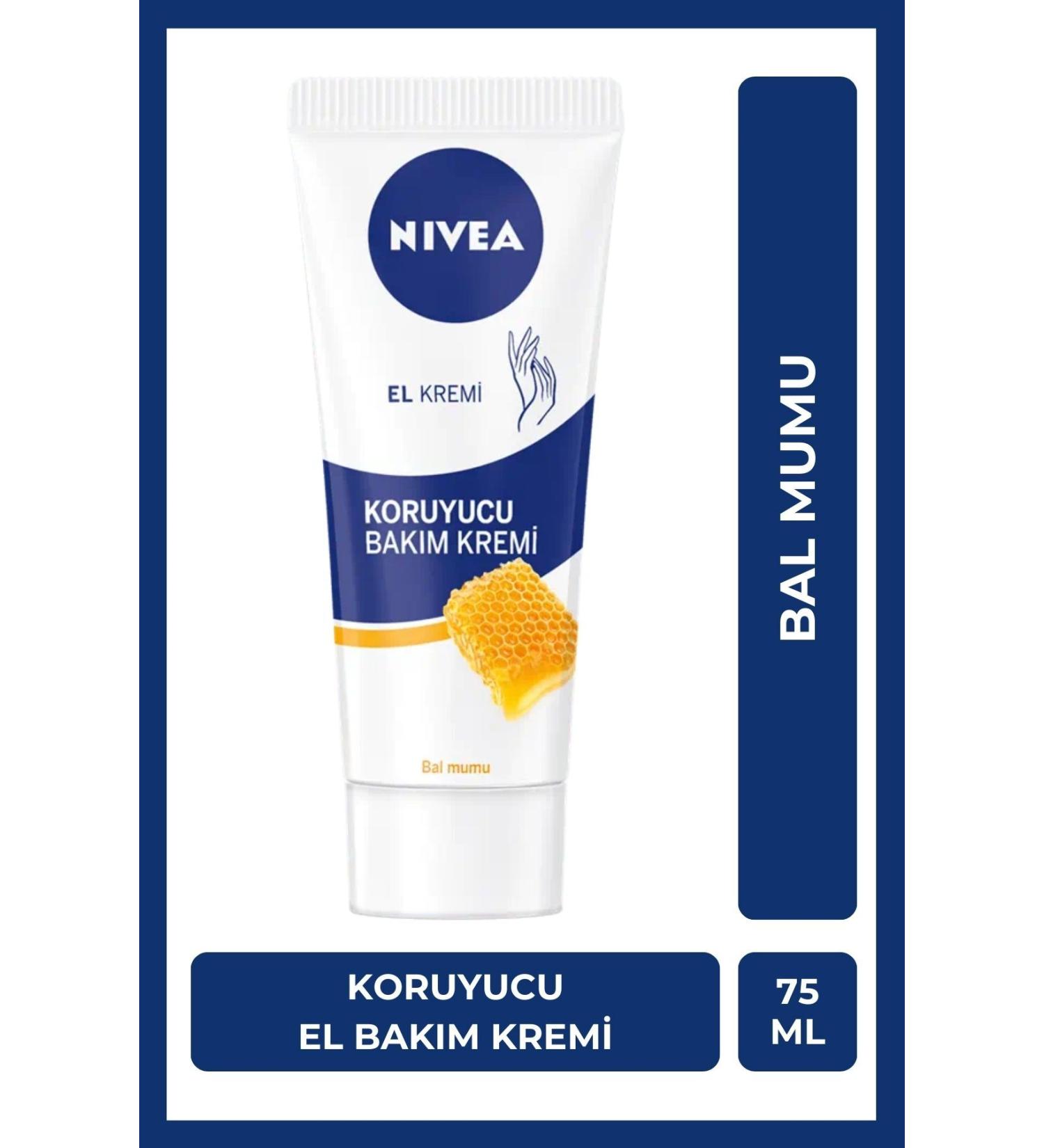 NIVEA Protective Hand Care Cream Beeswax 75ml Moisturizing Soft Skin Non-Greasy Feeling Rose Scent - Buy Online on GoSupps.com