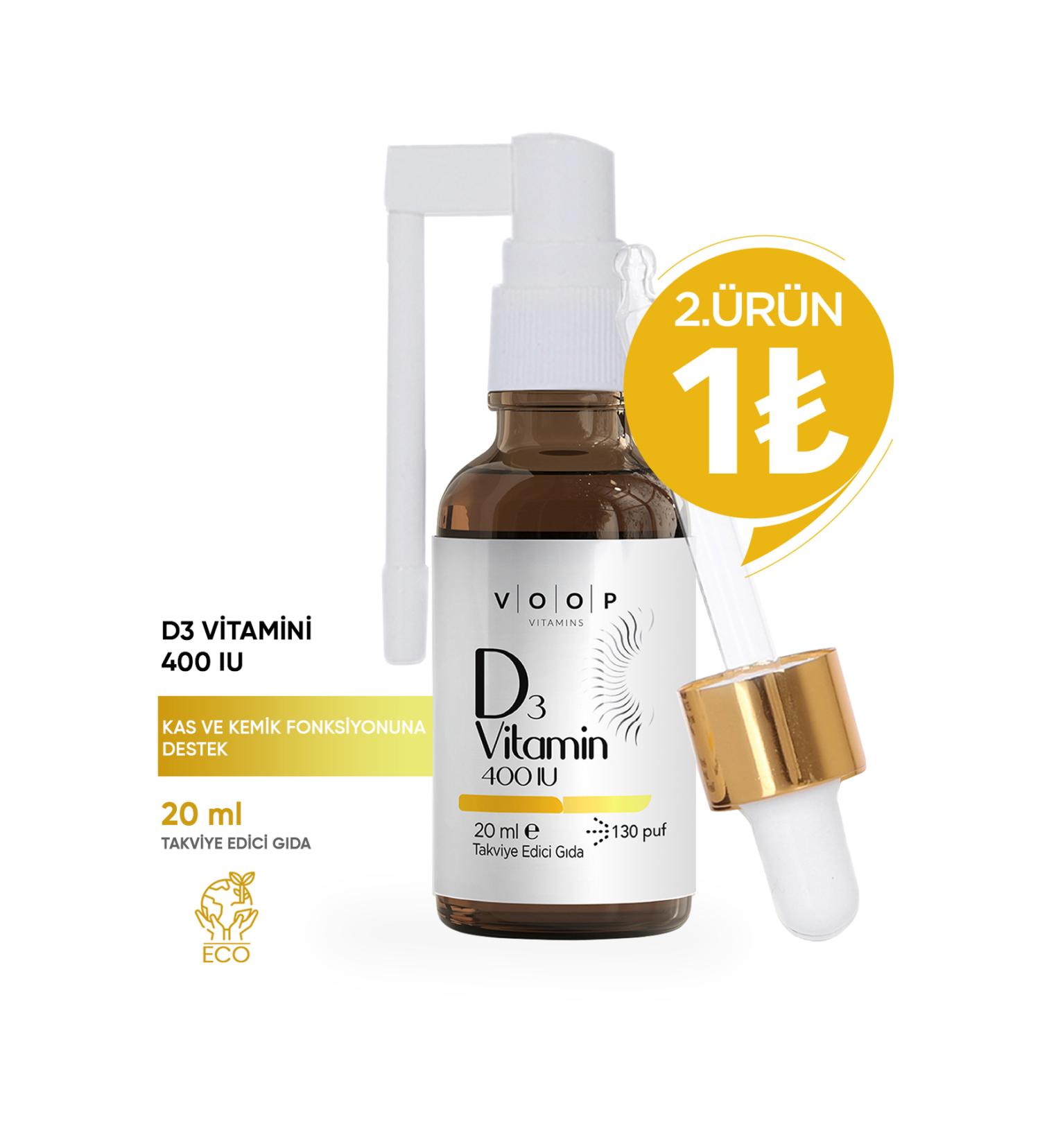 VOOP Vitamin D3 400 Iu Spray-drops 20 ml - Buy Online on GoSupps.com