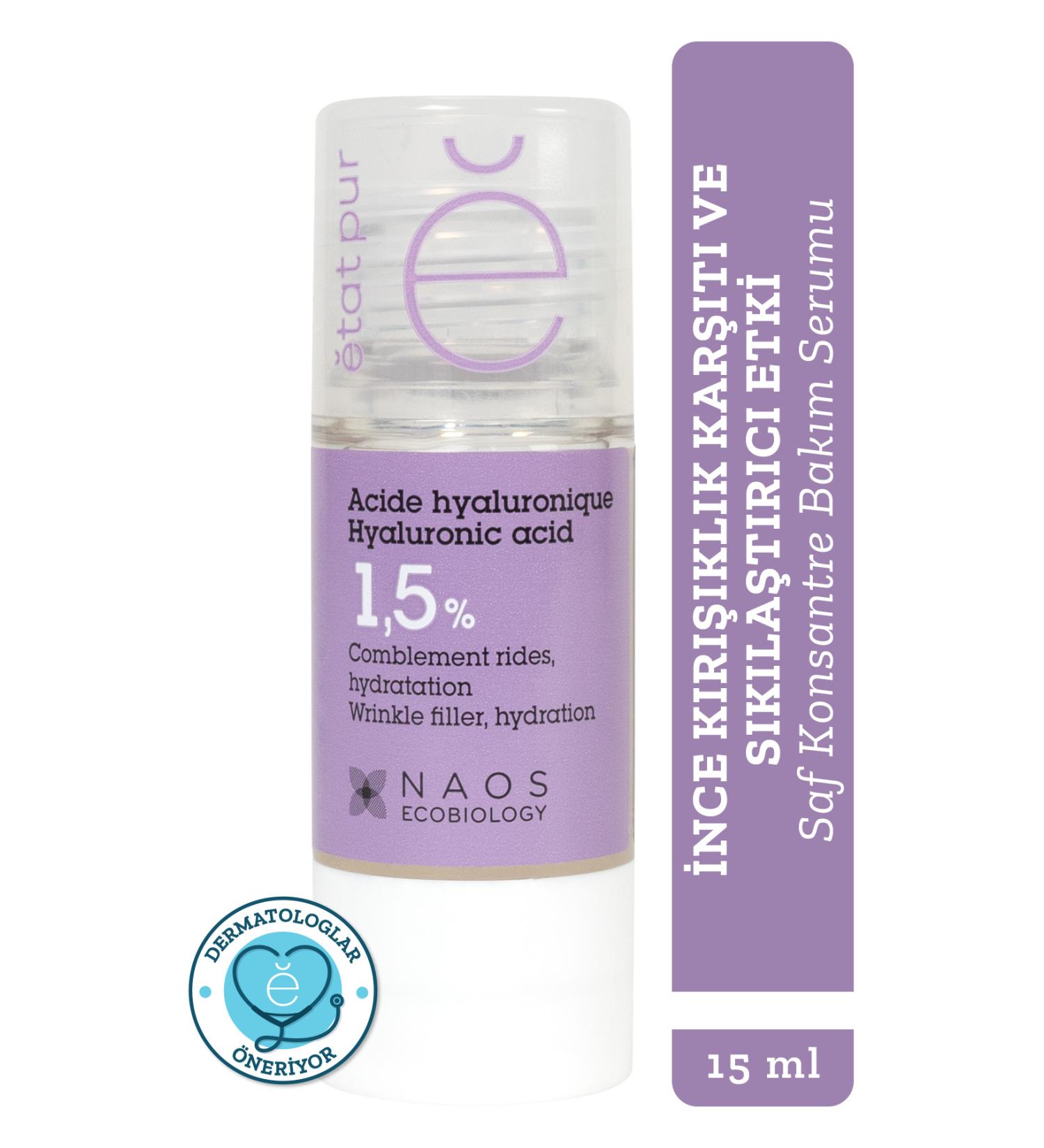 Etat Pur Pure Active Hyaluronic Acid 1.6% Anti-Wrinkle Moisturizing Concentrate Skin Care Serum 15 ml - Buy Online on GoSupps.com