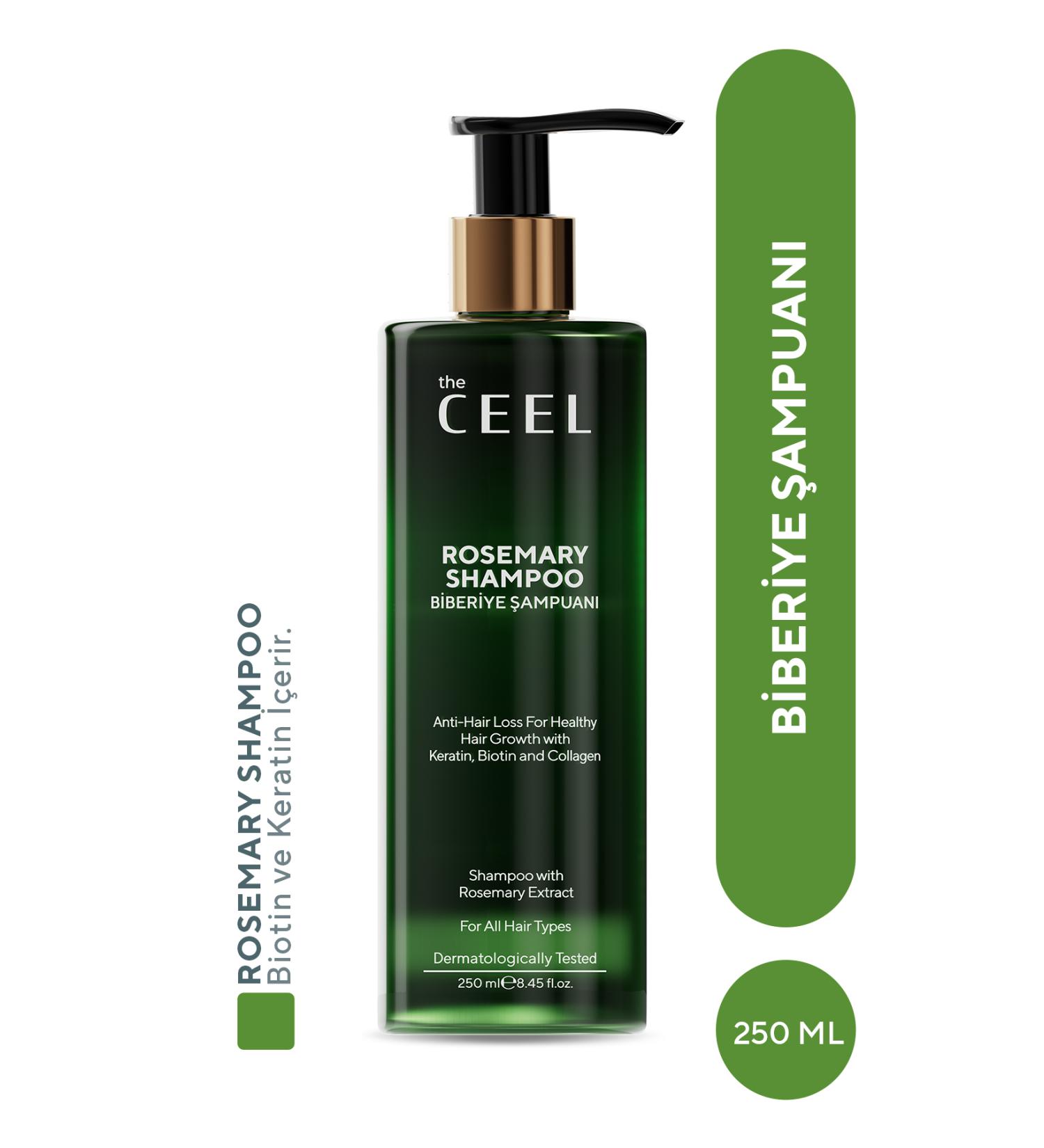 The Ceel Rosemary Shampoo Anti-Hair Loss and Helps Fast Growth Keratin Biotin and Collagen Essence 250 ml - Buy Online on GoSupps.com