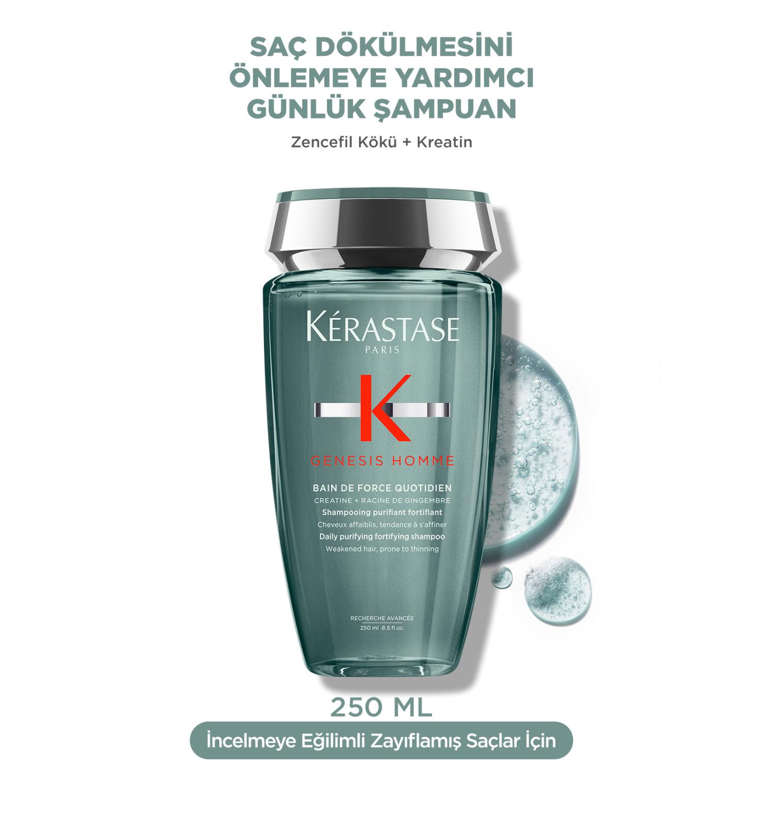 Kerastase Genesis Homme Bain De Force Ouotidien Strengthening Shampoo 250 ml - Buy Online on GoSupps.com