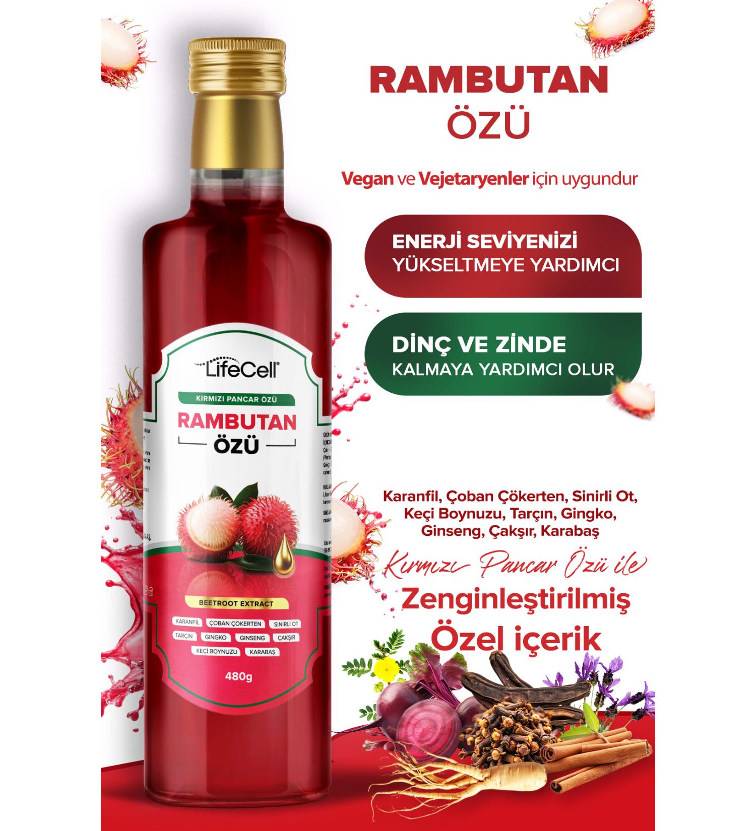Lifecell Rambutan Extract - Red Beetroot Extract - Buy Online on GoSupps.com