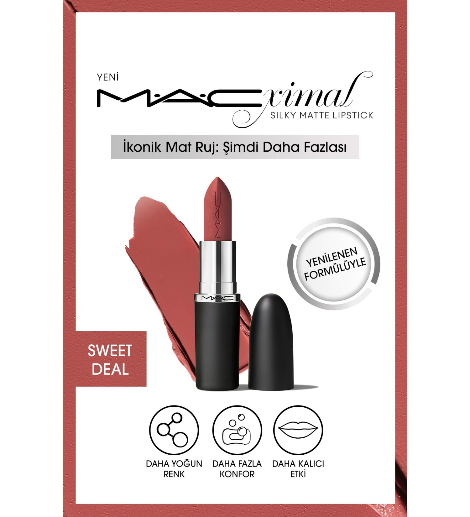 Mac M a cx mal Silky Matte Lipstick Moisturizing Intense Color Lipstick - Sweet Deal - Buy Online on GoSupps.com