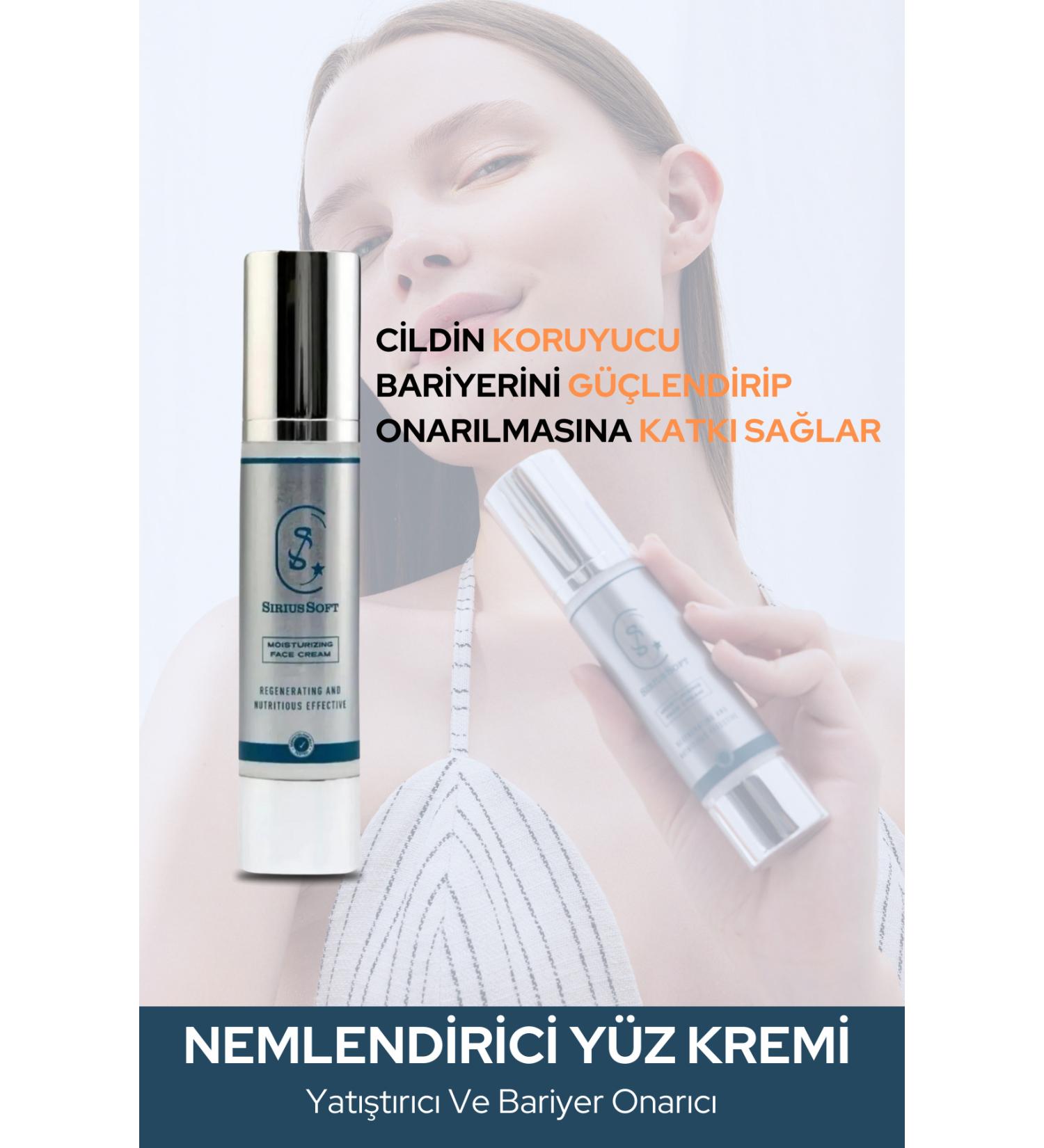 SiriusSoft Water-Based Moisturizing Face Cream Soothing & Barrier Repair | All Skin Types - Buy Online on GoSupps.com