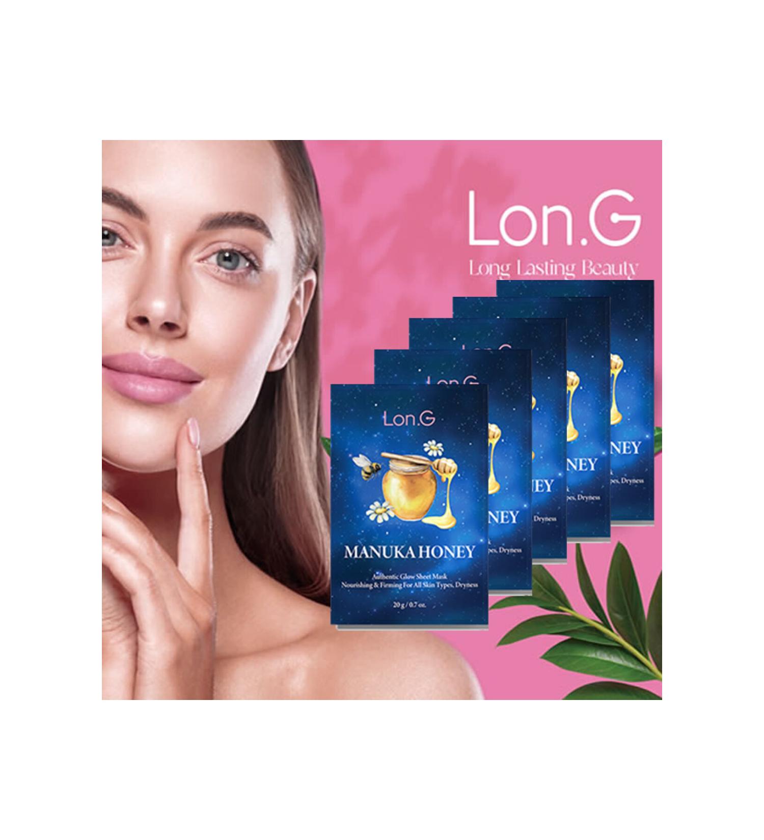 Long Lon.G K-Beauty Manuka Honey Real Glow Revitalizing Face Mask 5-Pack