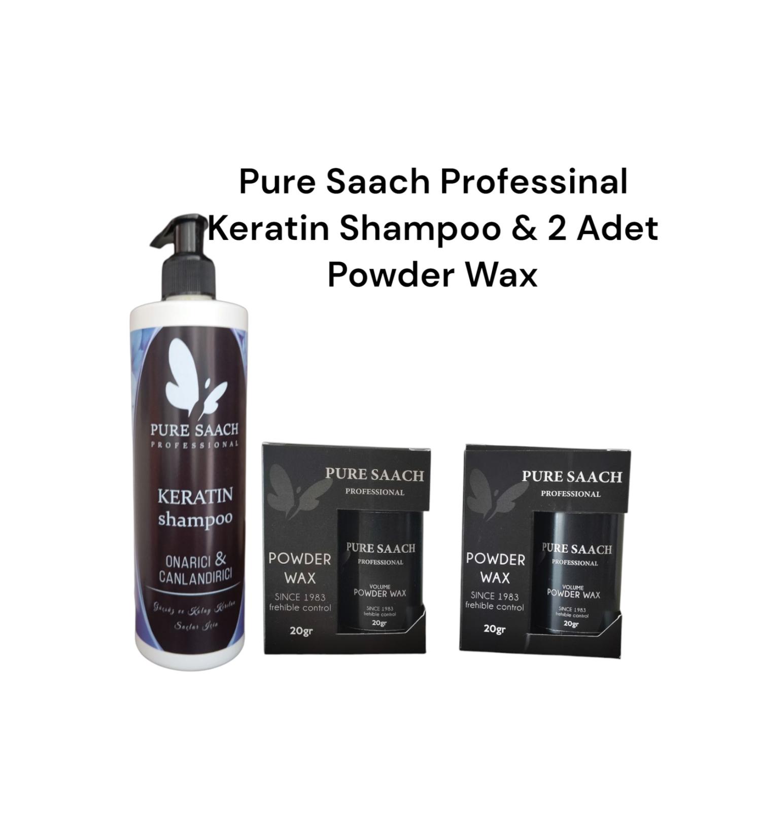 Pure Saach Professional PURE SAACH PROFESSIONAL KERATIN SHAMPOO & 2 POWDER WAX