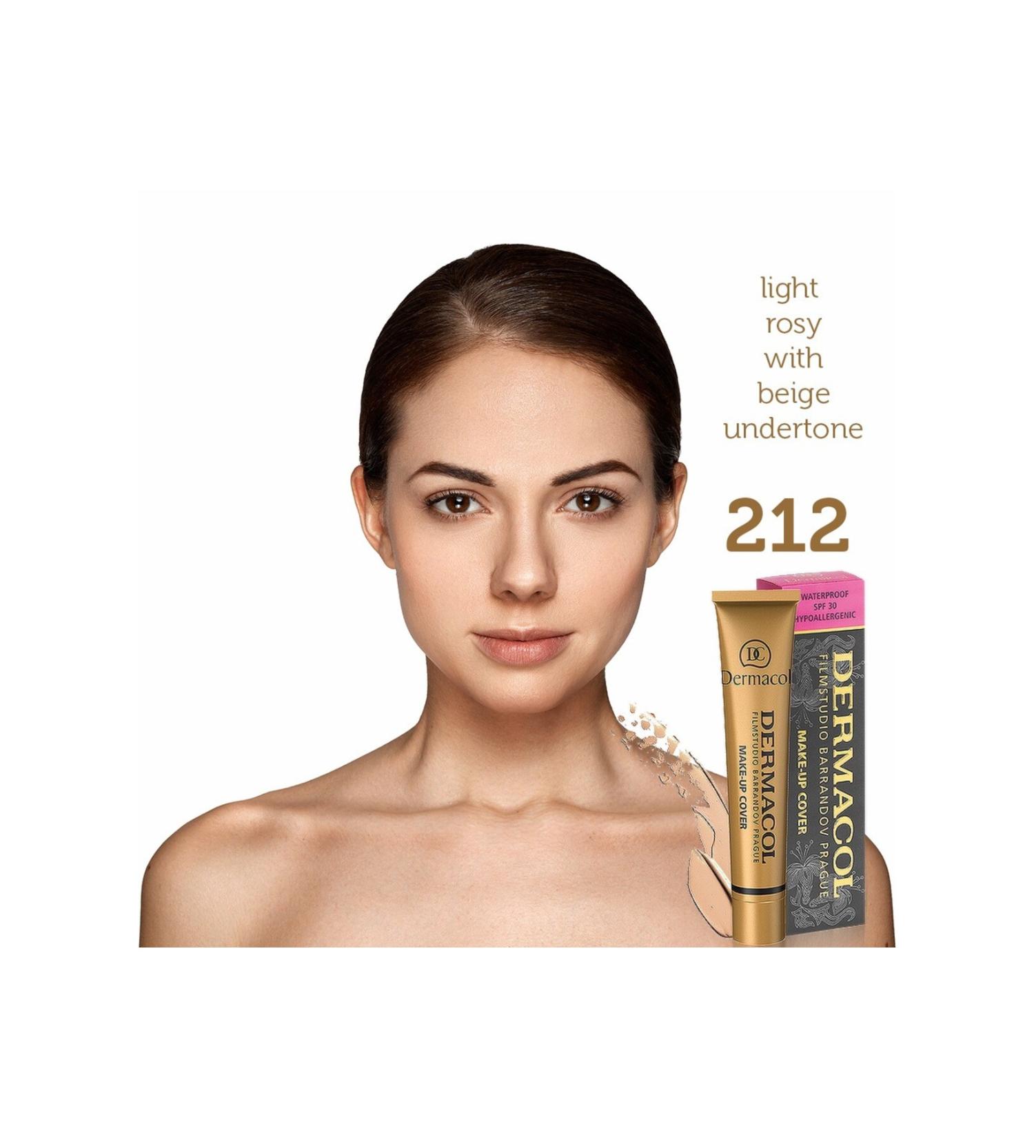Dermacol Make Up Cover Foundation-212 Long-Lasting Waterproof Full Coverage Liquid Foundation - Buy Online on GoSupps.com